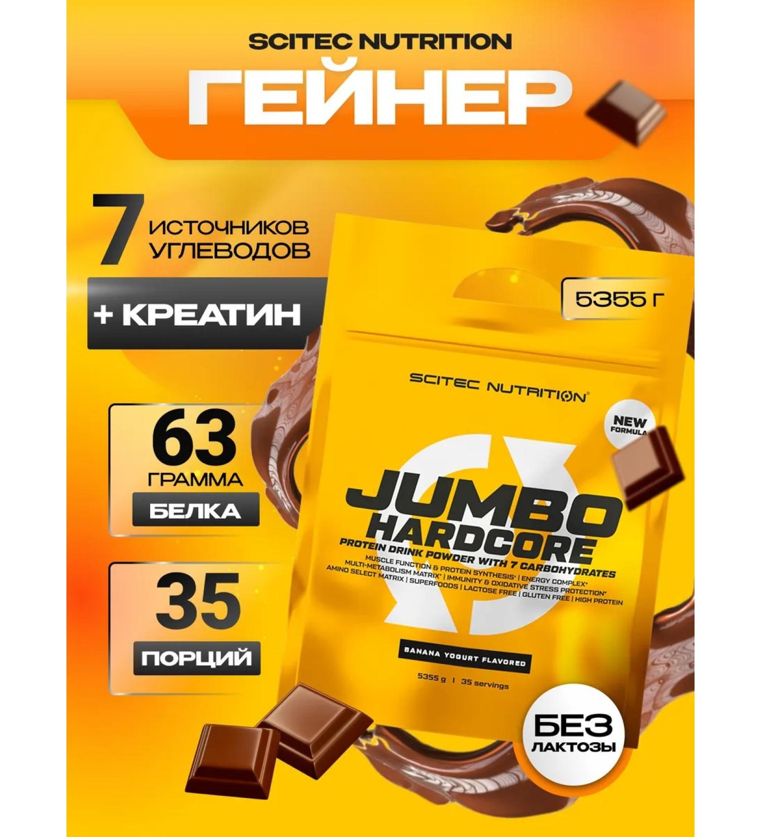 Scitec Nutrition Gainer Jumbo Hardcore 5355 g Chocolate - Buy Online on GoSupps.com