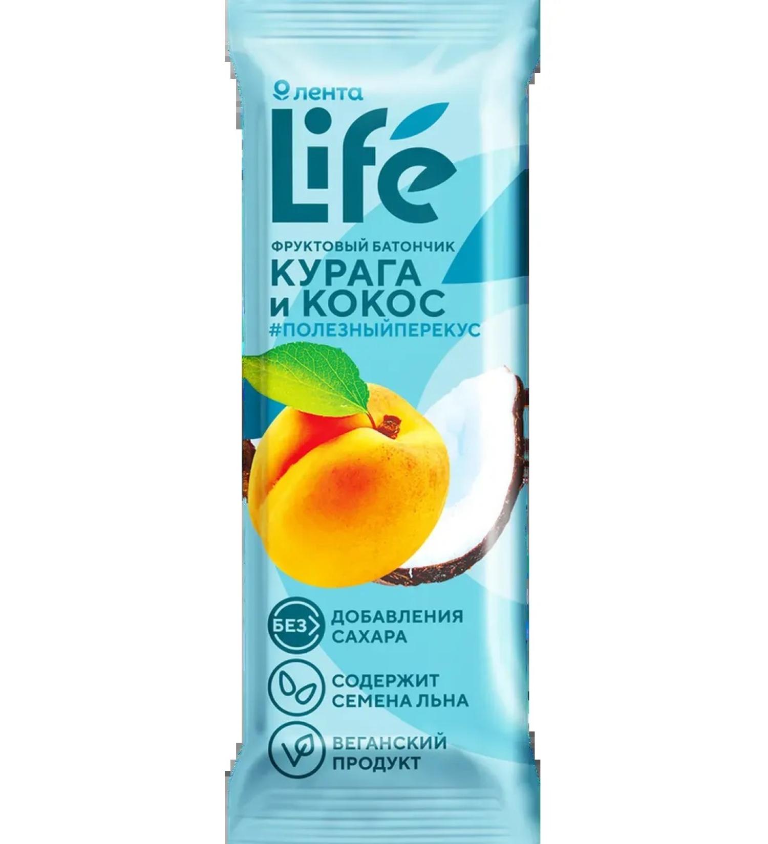 LIFE TAPE Bank fruit dried apricots and coconut 33g 1pc