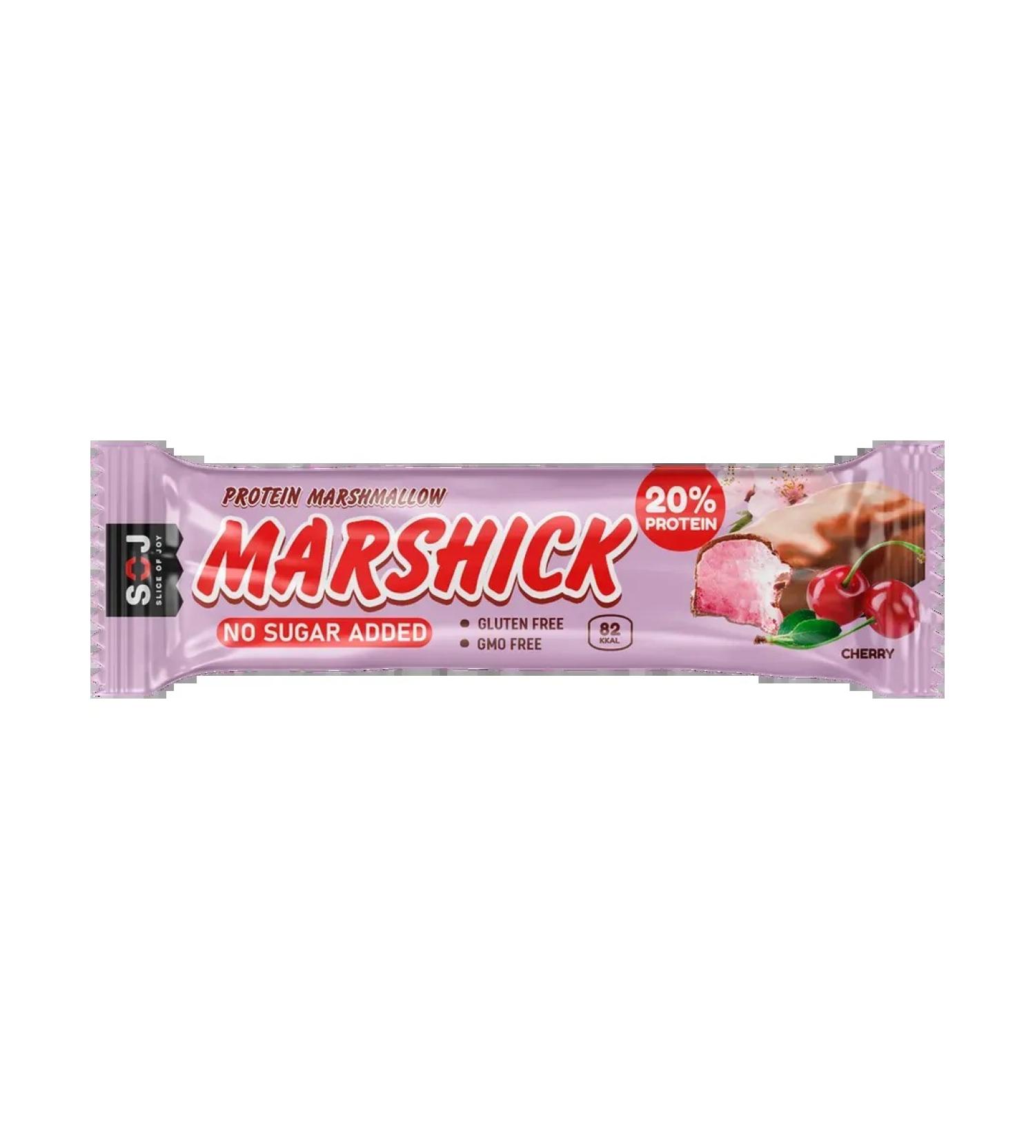 SOJ Bank protein Marshmallow with cherry taste 9pcs