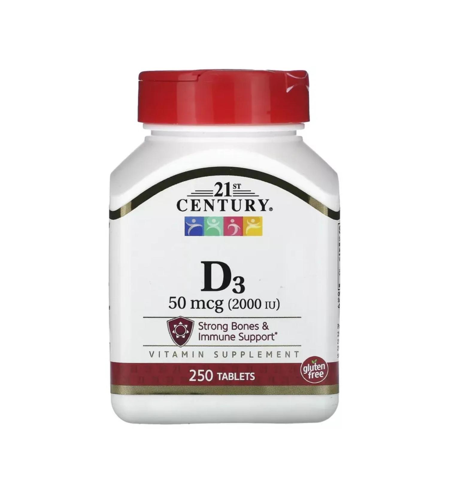 21st Century Vitamin D3 50 MCG vitamin D3 250 tablets