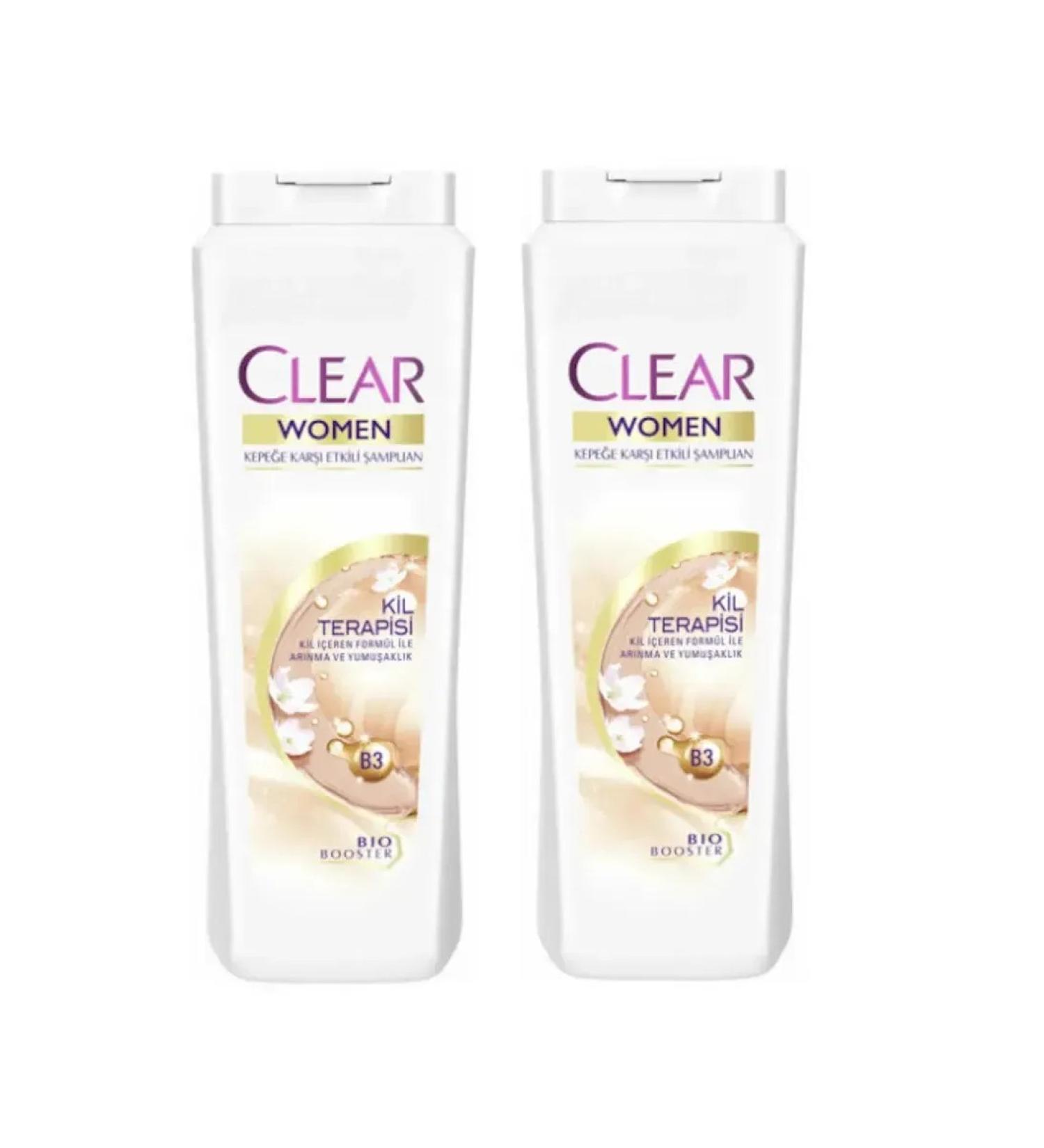 CLEAR WOMEN Shampoo female clayotherapy 180 ml 2 pcs