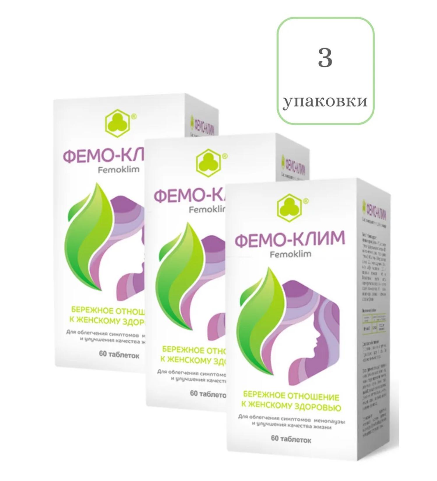 Parapharm Femo -Klim - dietary supplement with menopause 60 tab. (3 packages)