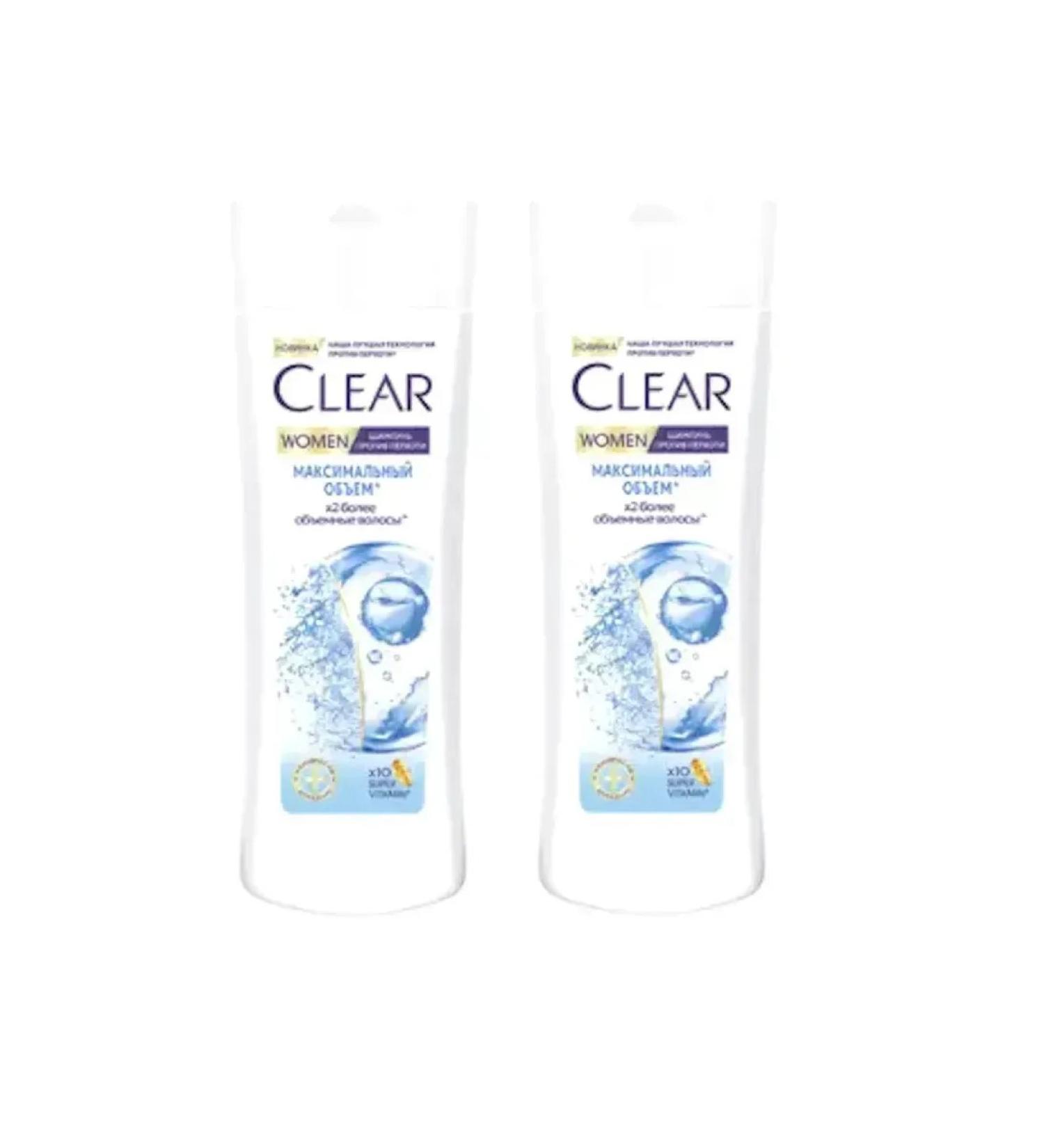 CLEAR WOMEN Shampoo Women's maximum volume 380 ml 2 pcs