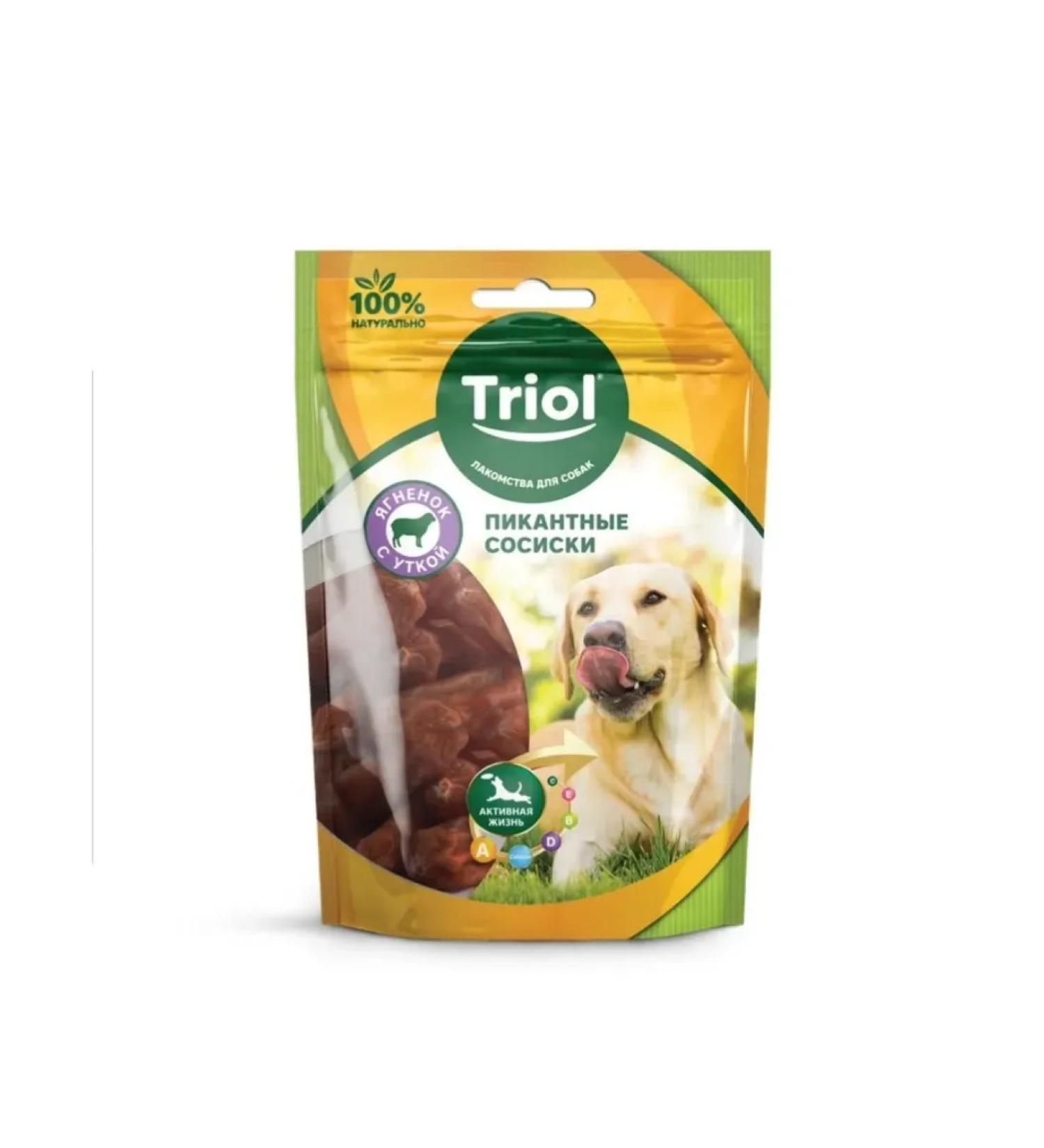 Triol Dog's treats piquant sausages made of lamb and duck 70g - Buy Online on GoSupps.com