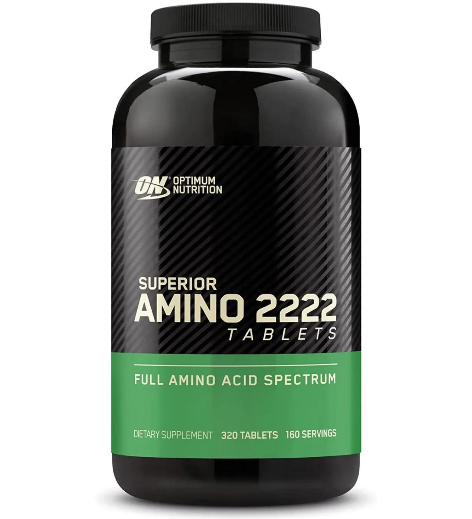 Optimum Nutrition Amino acids Superior Amino 2222 Tabs 320 tablets - Buy Online on GoSupps.com