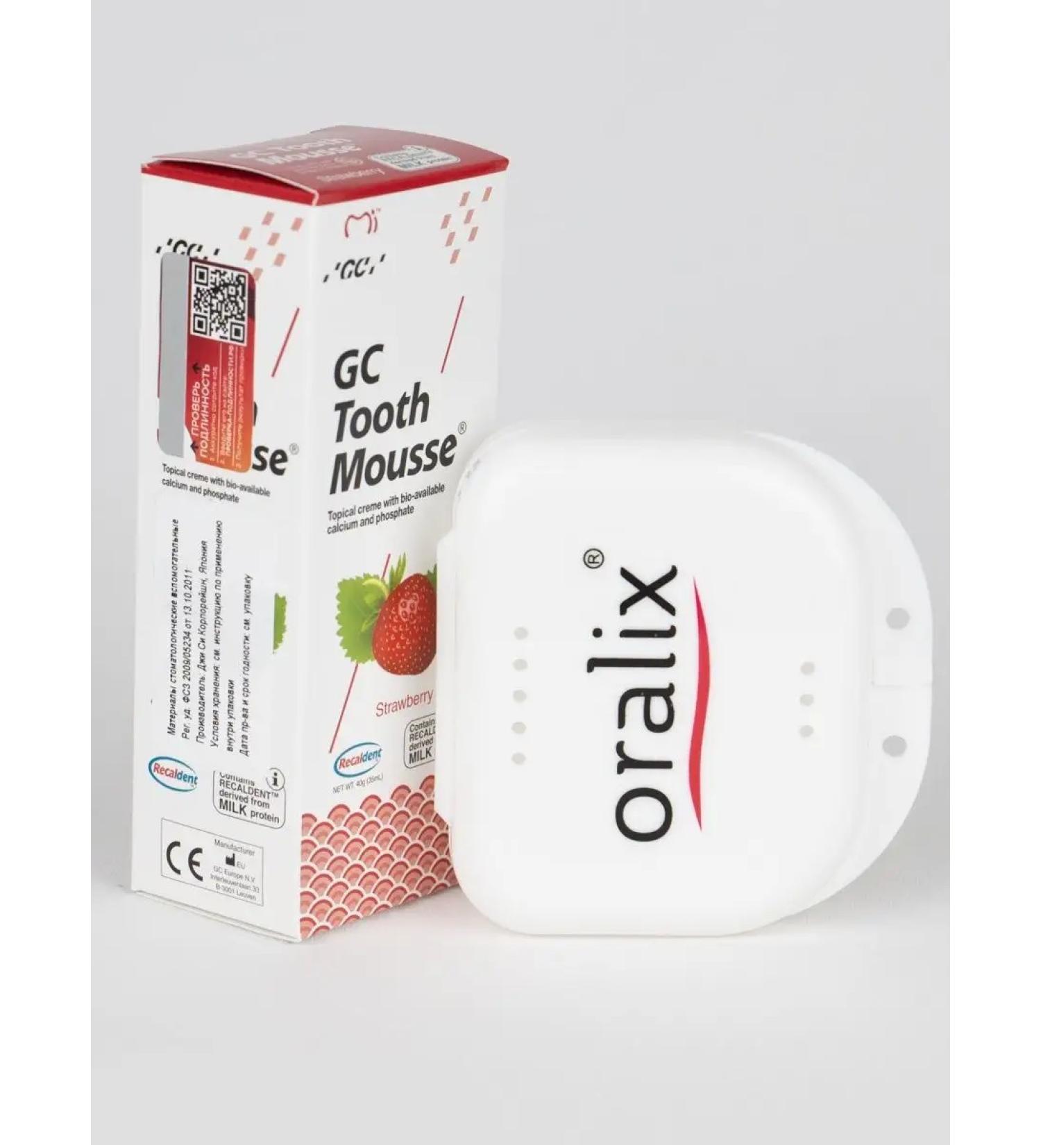 GC Corporation Cream Tooth Mousse Strawberries with Oralix caps - Buy Online on GoSupps.com