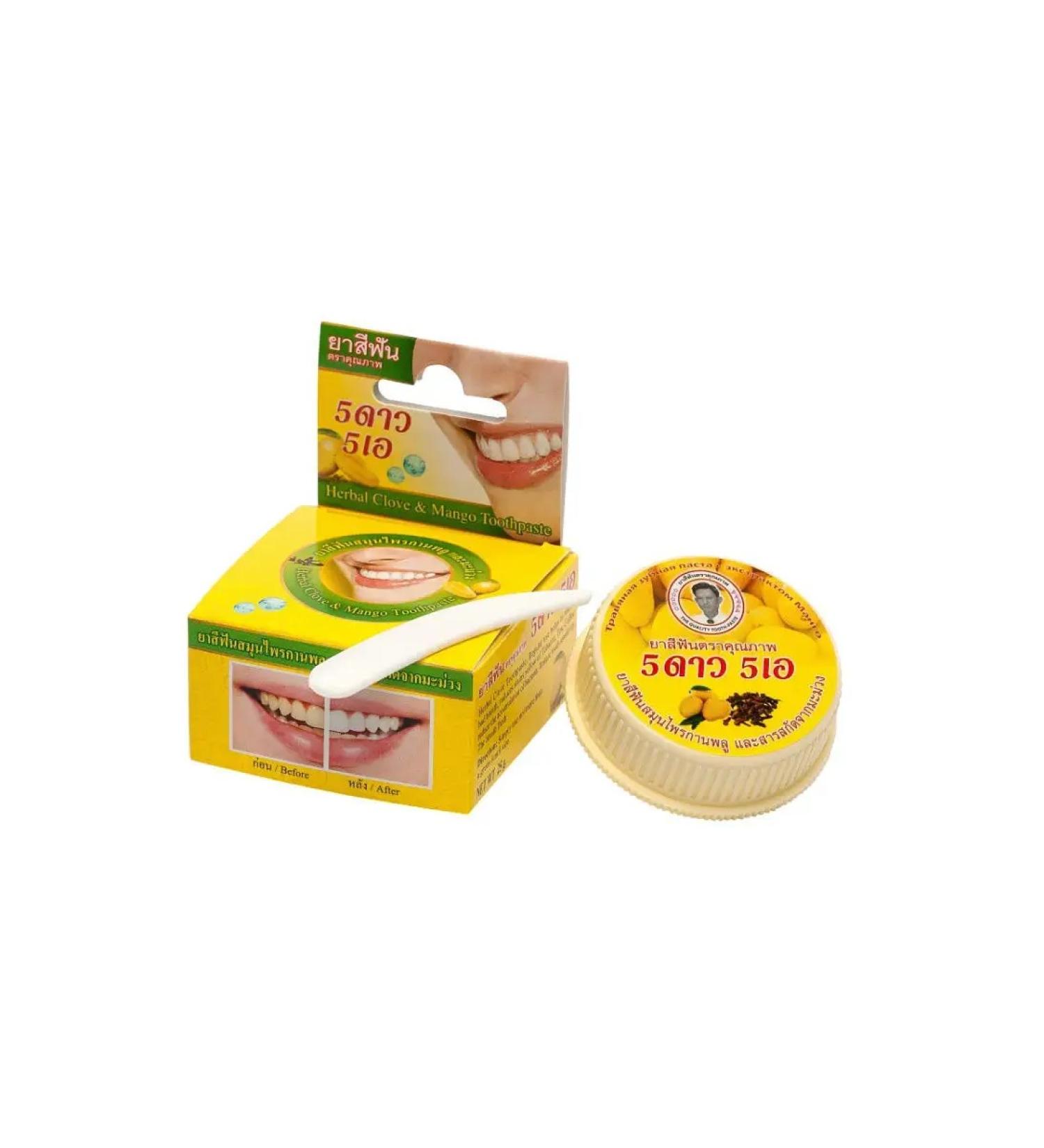 5 Star Cosmetic Herbal whitening toothpaste with mango extract - Buy Online on GoSupps.com