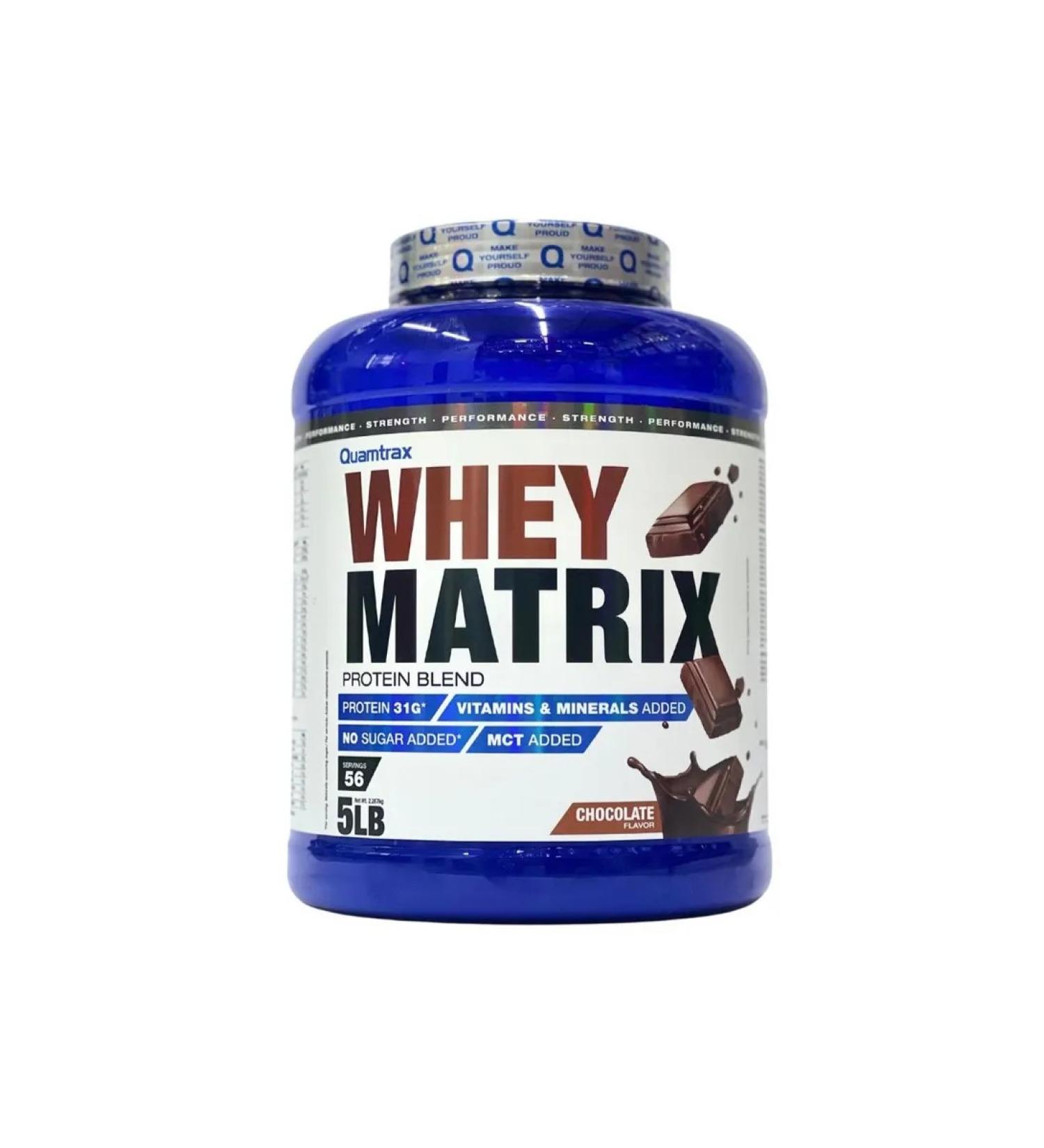 Quamtrax Whey Matrix 5LB protein for muscle growth Chocolate