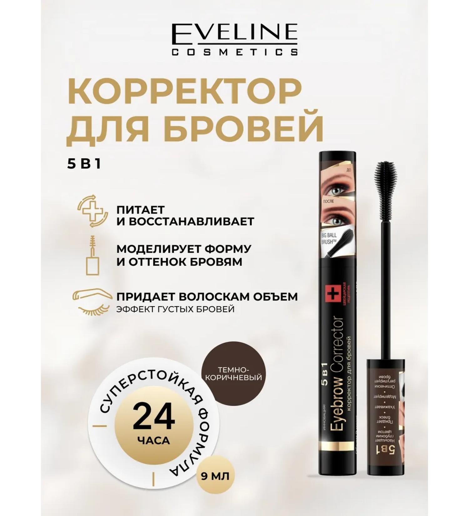 EVELINE Eyebrow Corrector 5B1 eyebrow corrector is dark brown - Buy Online on GoSupps.com