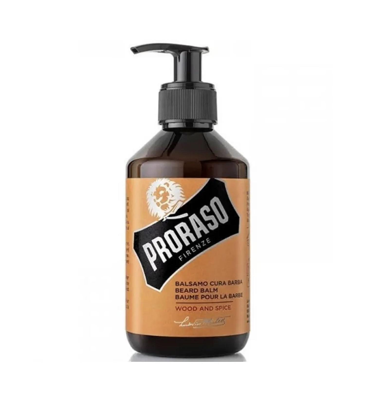 PRORASO Balm for a beard softening Wood and Spice 300 ml - Buy Online on GoSupps.com