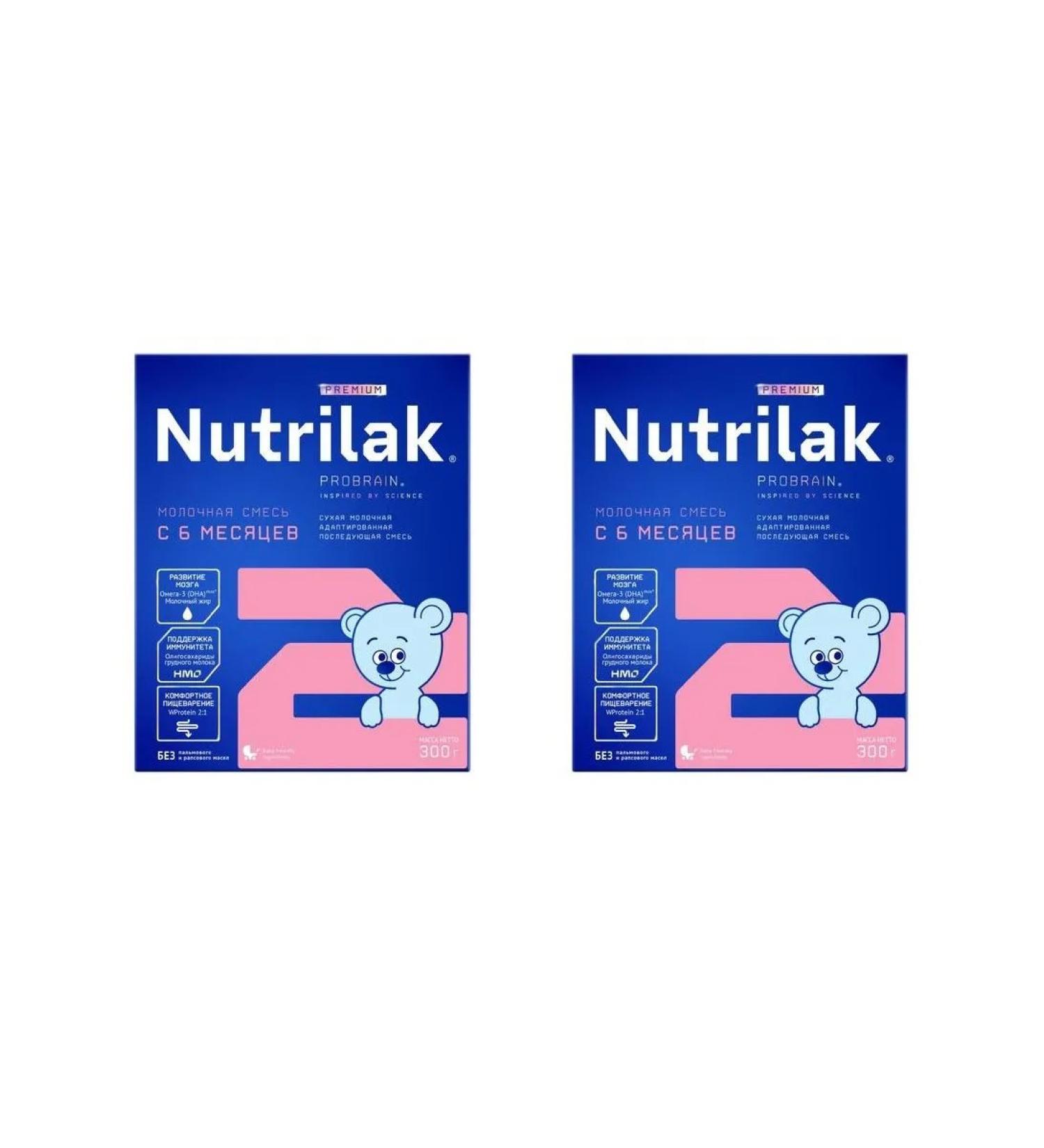 Nutrilak Premium 2 mixture of dry dairy adapter 300g 2 pcs - Buy Online on GoSupps.com