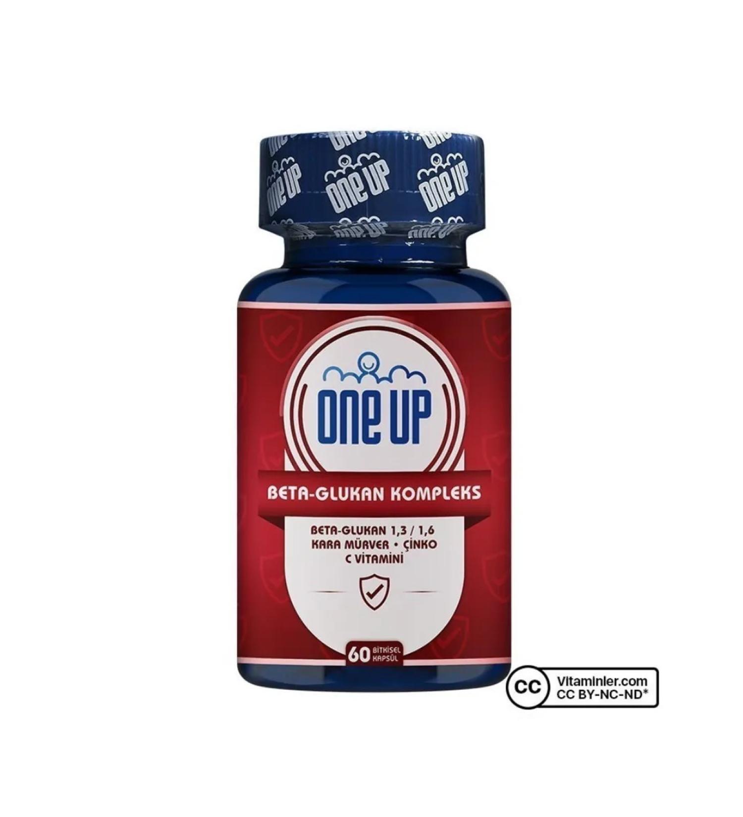 One Up Beta Glucan complex vitamin C 60 capsules T rkiye - Buy Online on GoSupps.com
