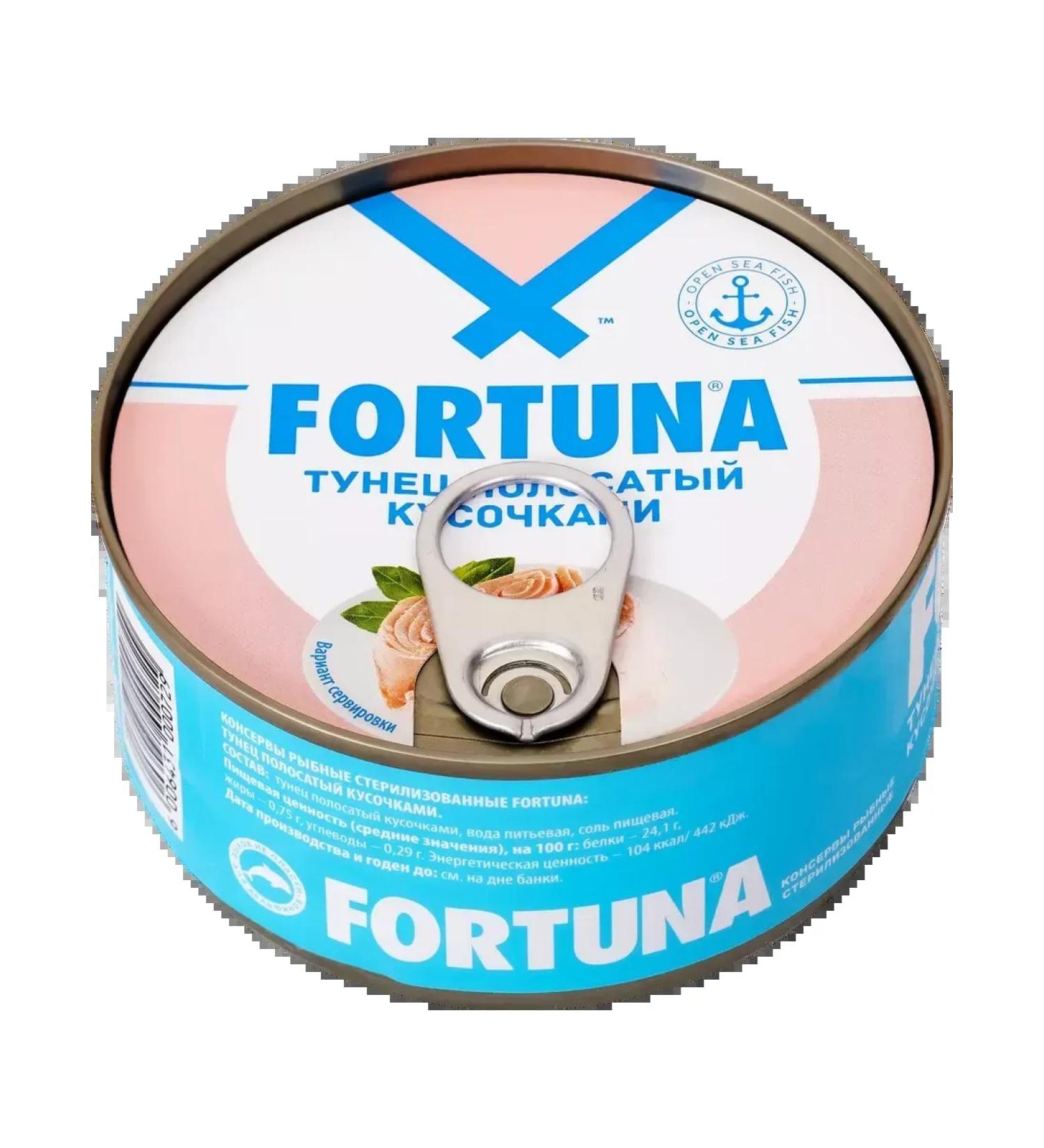 FORTUNA Tuna pieces in its own juice 185 3pcs