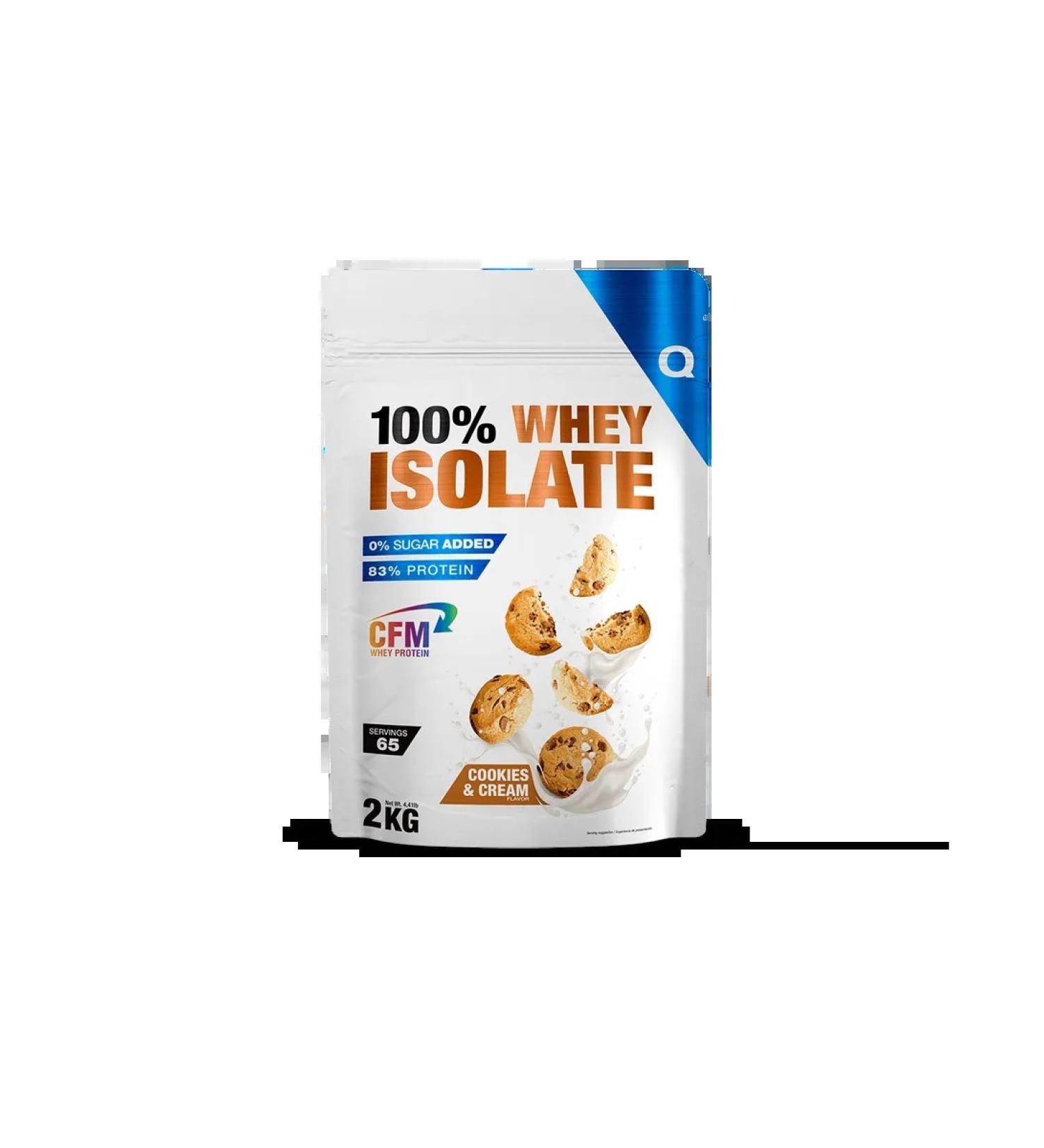 Quamtrax Nutrition 100% Whey ISOLATE isolated serum protein 2000 g cookies