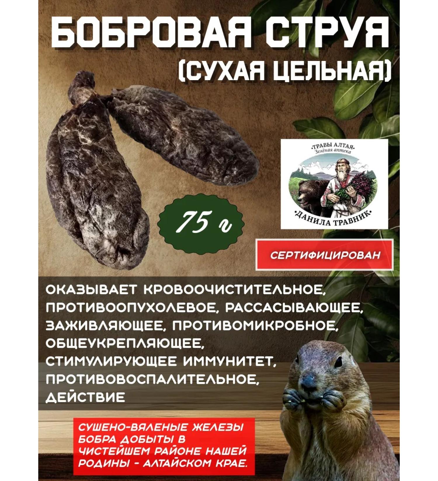 Danila Travnik Stream of beaver solid bags dried 75 grams for tinctures - Buy Online on GoSupps.com