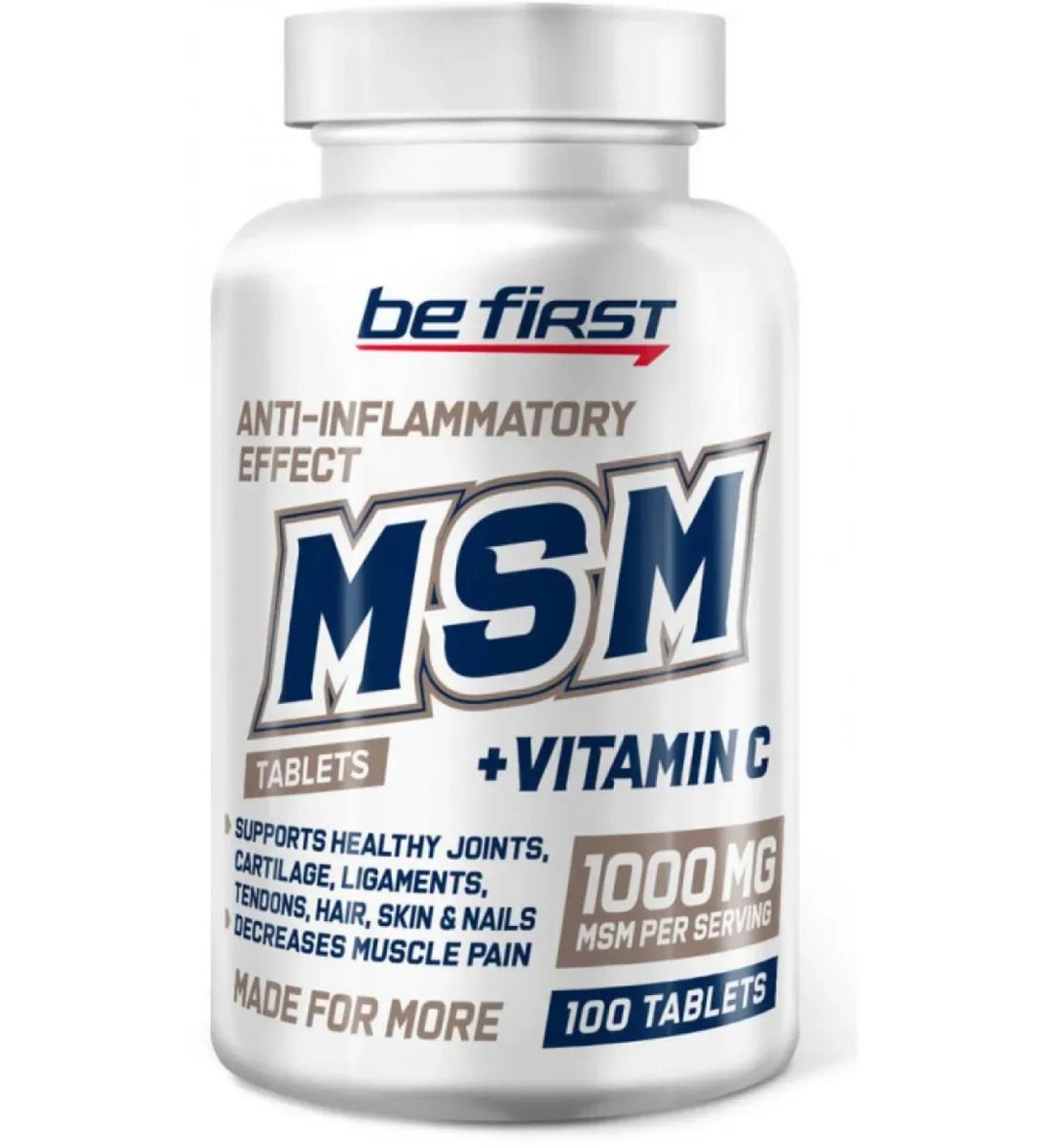 Be First MSM 1000 mg + vitamin C 100 tablets