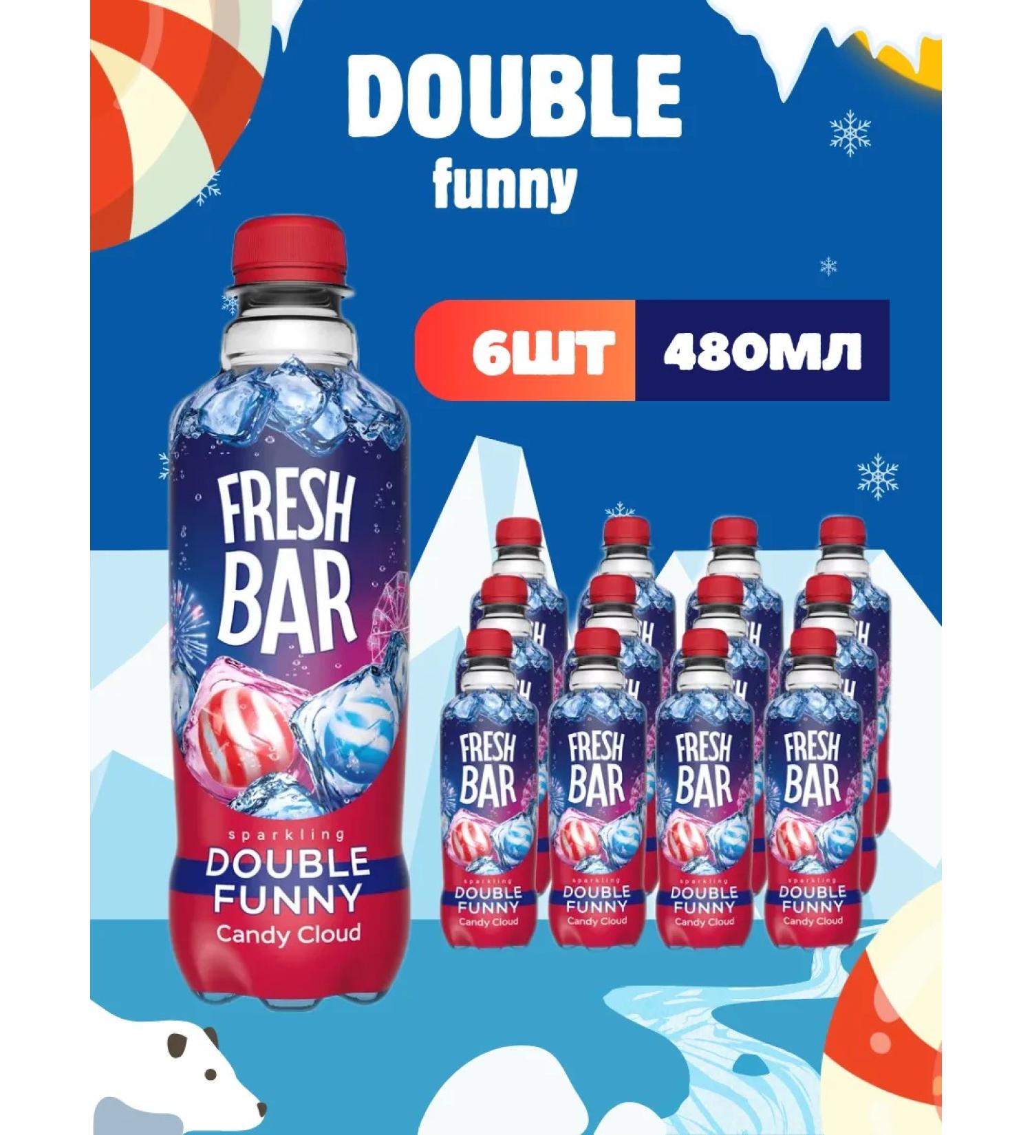 Drinking drink Fresh bar Double Funny 6 pcs 480 ml