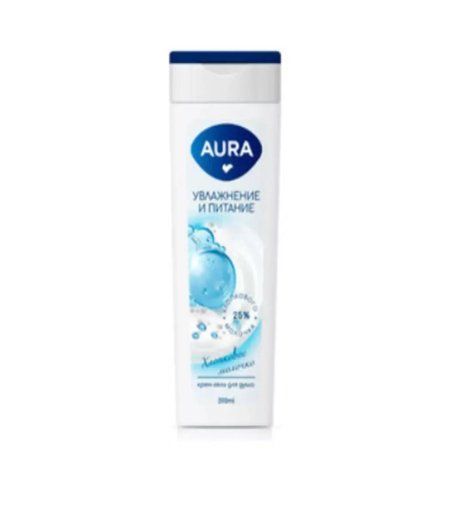 Aura Shower gel cream cotton milk 390 ml