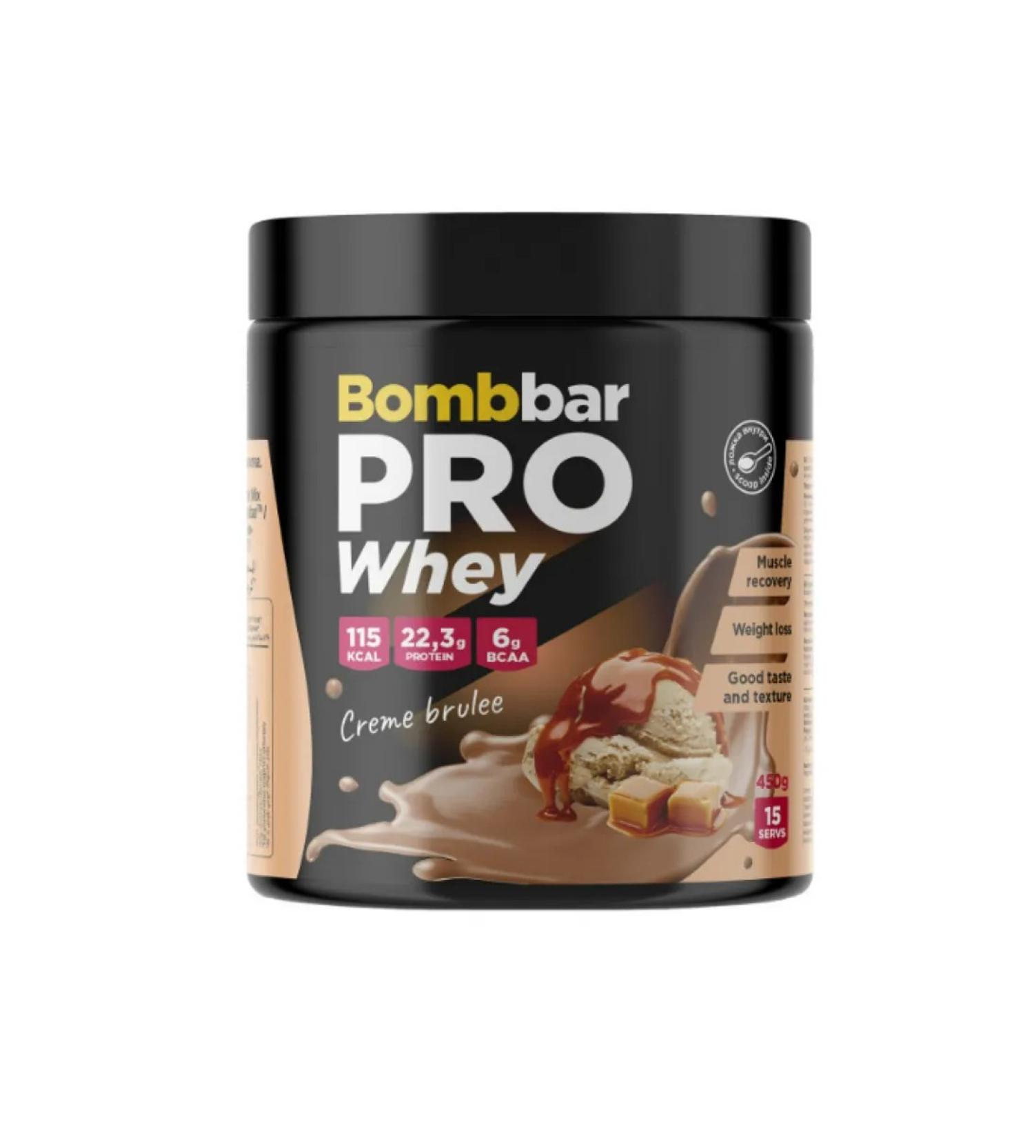 BombBar Protein Whey Protein Pro 450 g cream Bryule - Buy Online on GoSupps.com