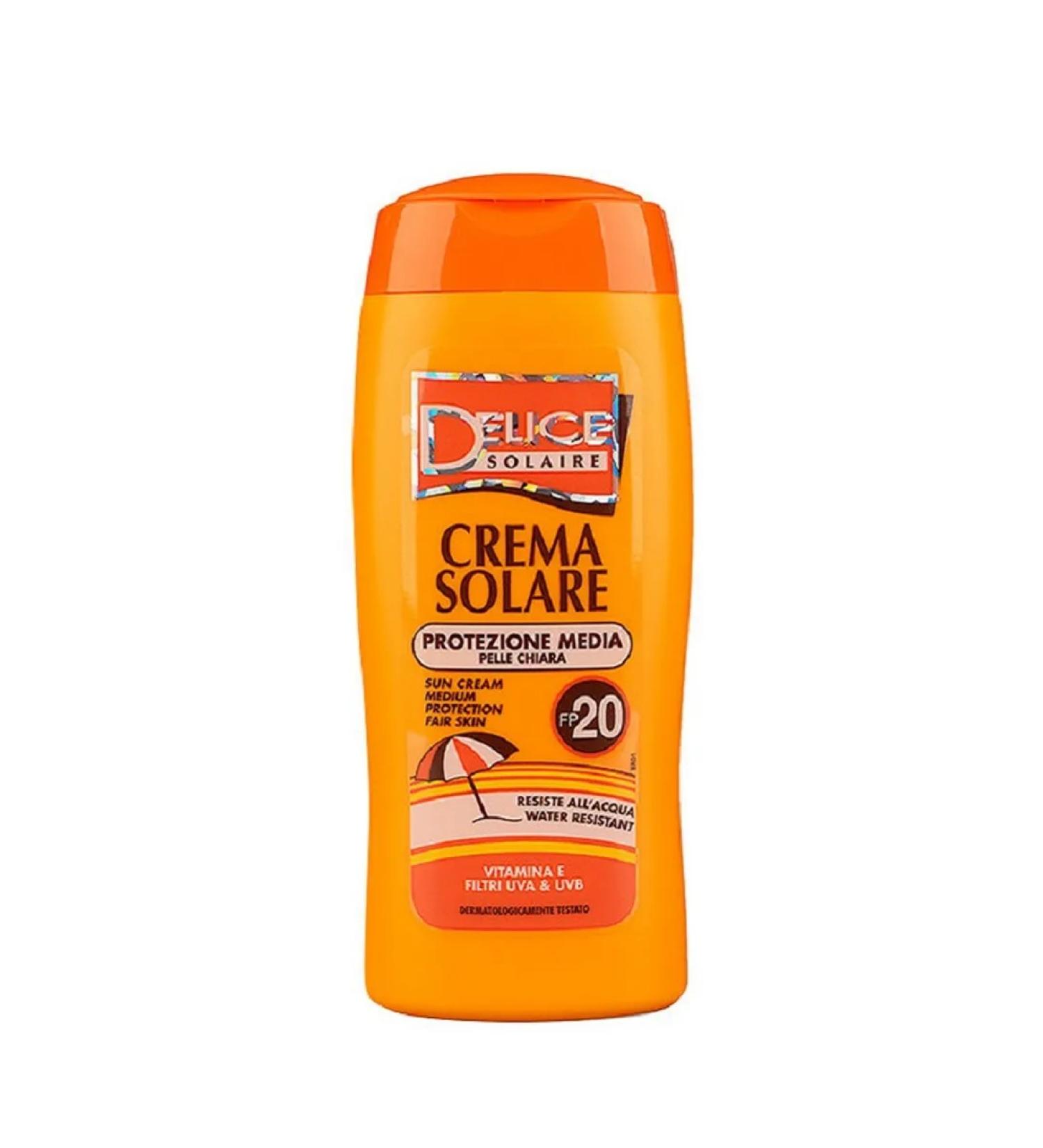 Delice Solaire Sunscreen cream SPF 20 for the face and body 250 ml