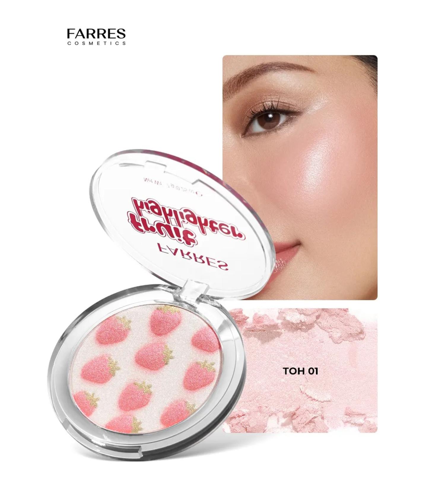 FARRES Highlighter for the face and body dry flickering light with shine - Buy Online on GoSupps.com