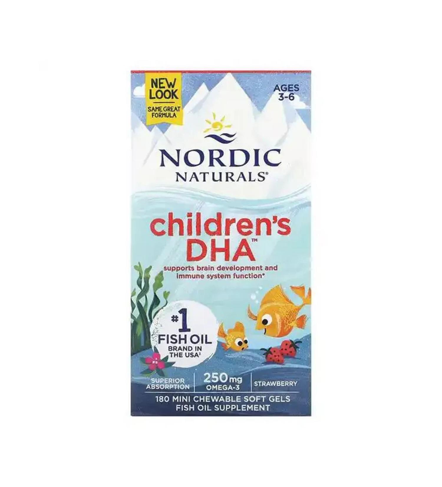 Nordic Naturals DGK for children 3-6 years old 250 mg 180 mini-capsule - Buy Online on GoSupps.com