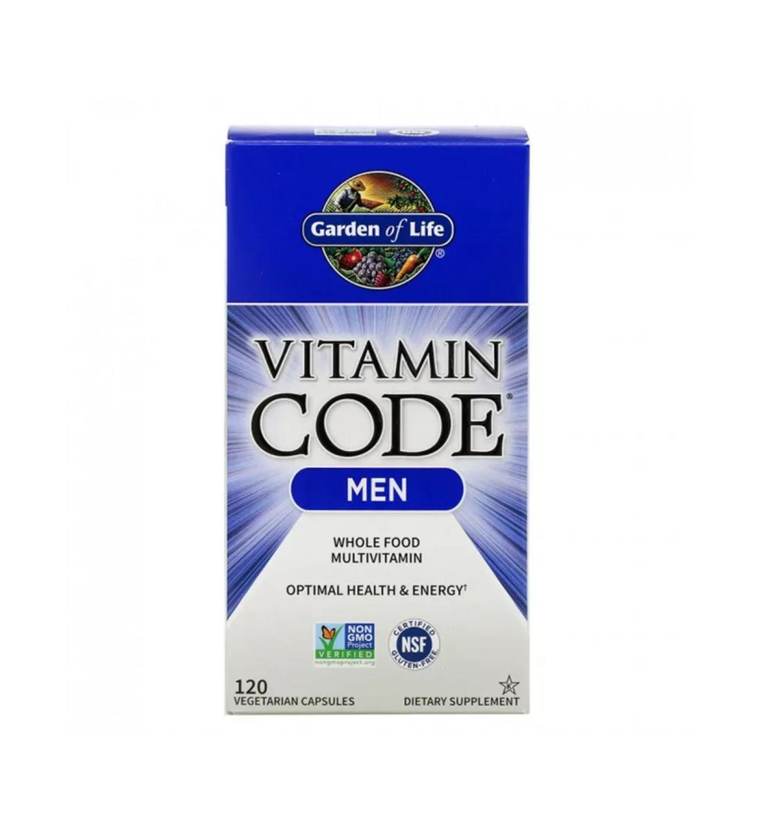 Garden of Life Multivitamins MEN 120 vegetarian capsules - Buy Online on GoSupps.com