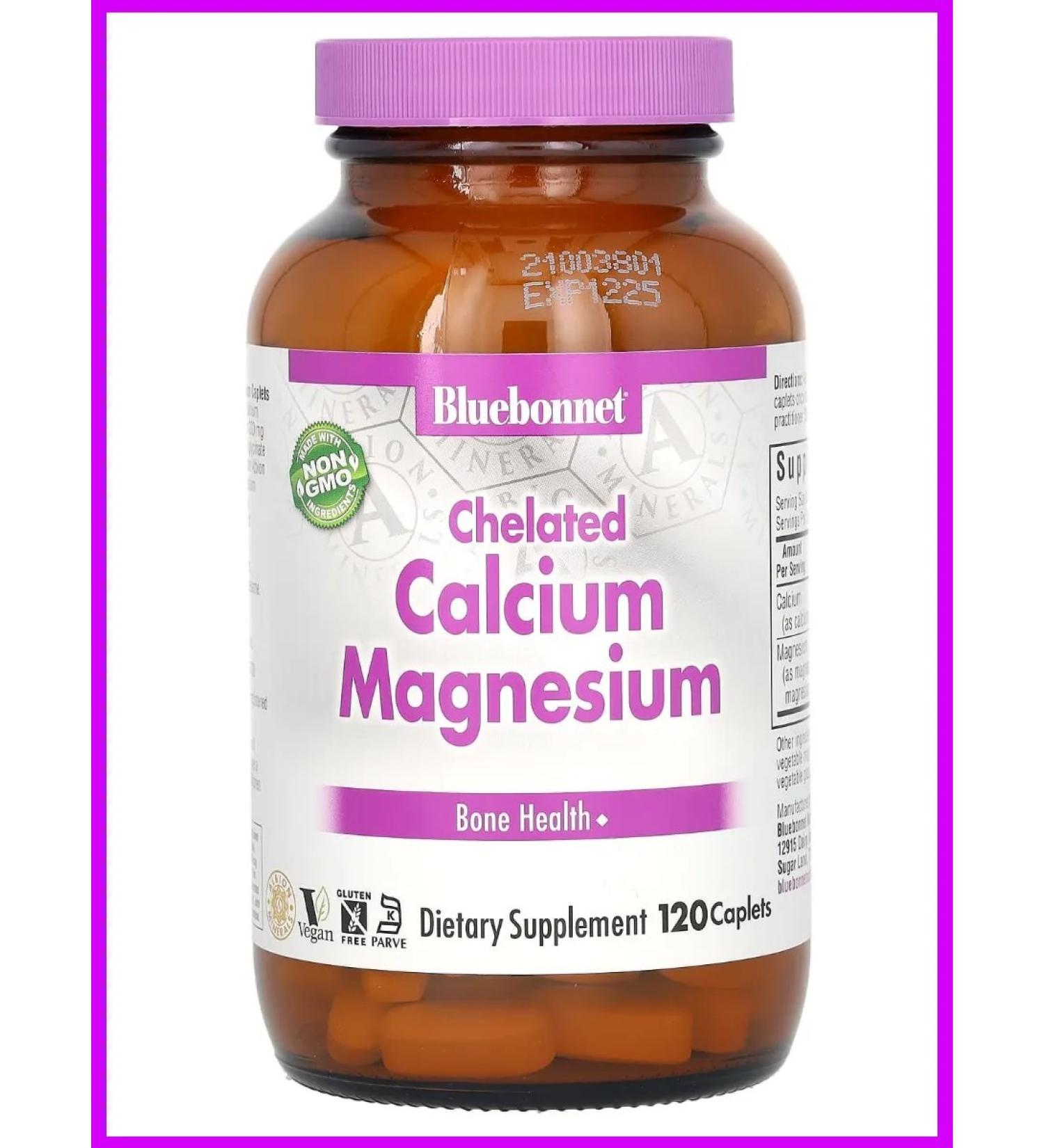 Bluebonnet Nutrition Magnesium and calcium Helates 120 pcs