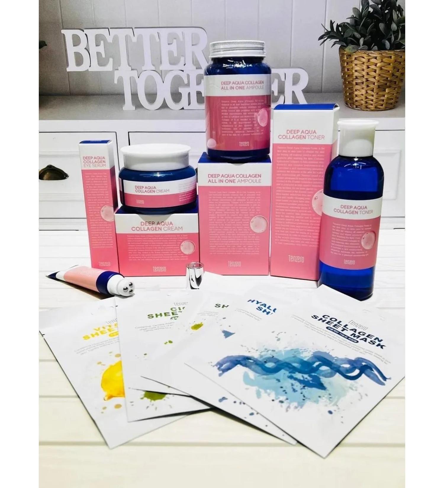 cosmetics box Korean set with deep collagen