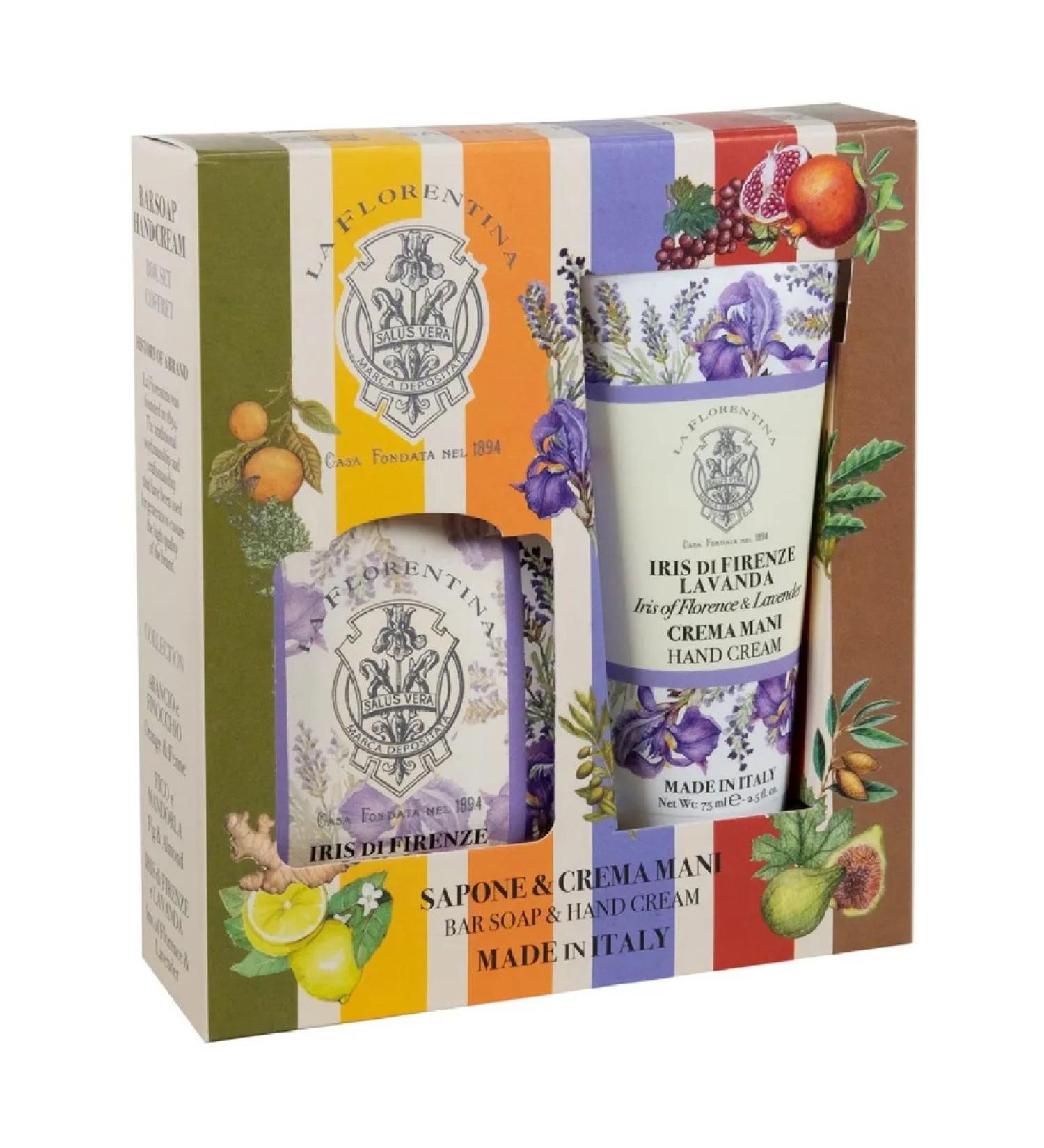 LA FLORENTINA Cream 75ml and soap 106g Iris Lavender