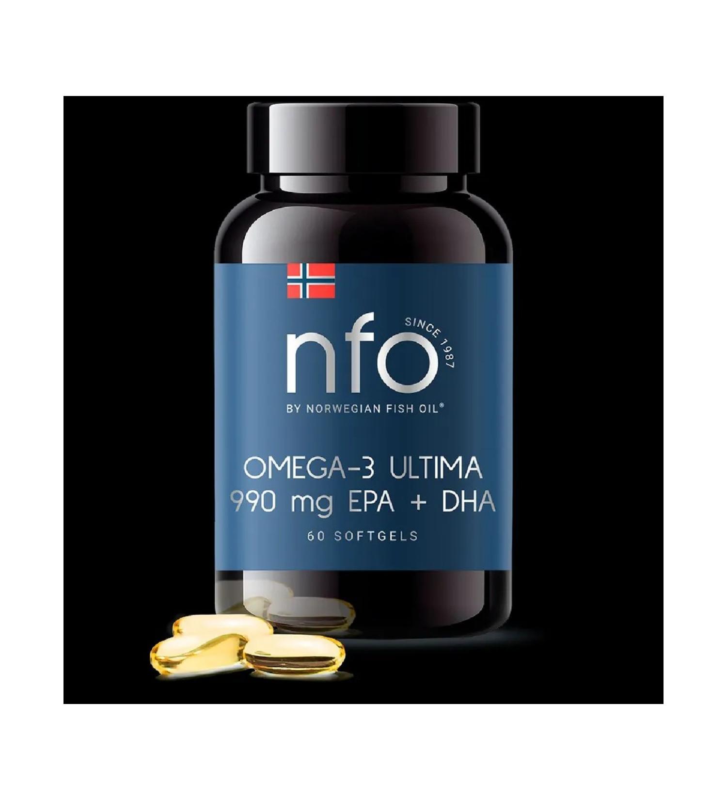 NFO Omega-3 ultima 60 pcs. capsules weighing 1600 mg - Buy Online on GoSupps.com