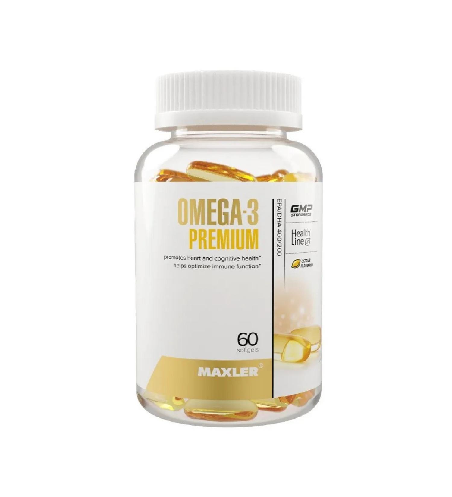 Maxler Omega-3 premium 60 pcs capsule weighing 1 3 g - Buy Online on GoSupps.com