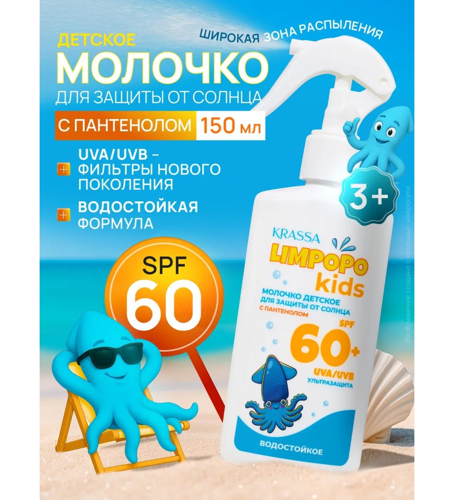 KRASSA Children's milk to protect from the sun 60+ trigger - Buy Online on GoSupps.com