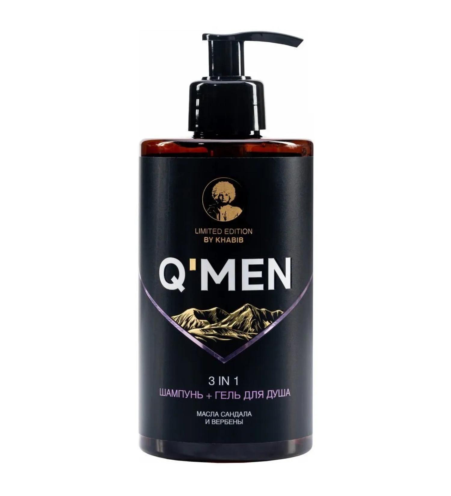 Q'MEN Male shampoo and shower gel 3B1 410 ml sandal