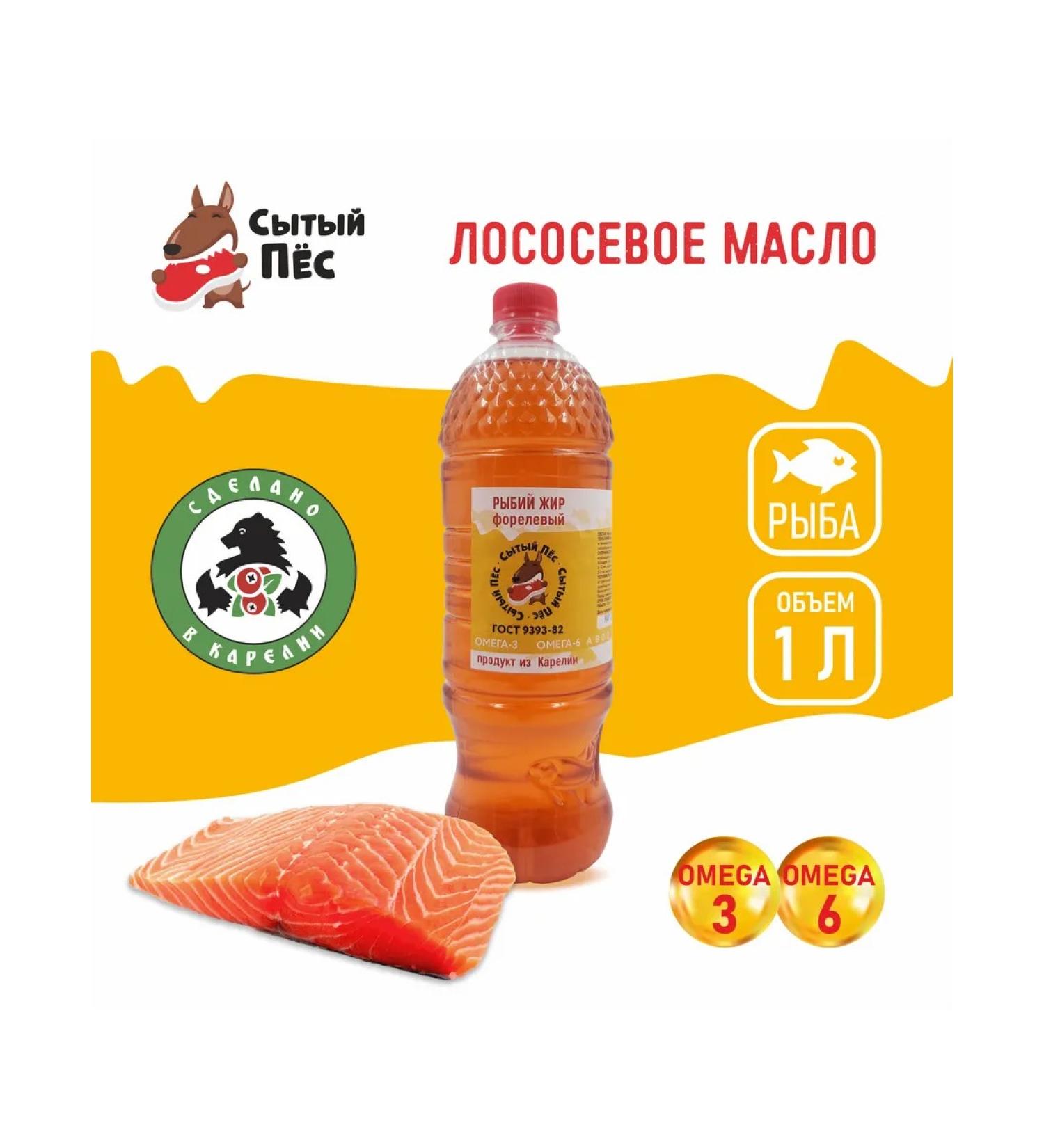 Olonetsky fish oil Veterinary salmon 1 l well -fed dog - Buy Online on GoSupps.com