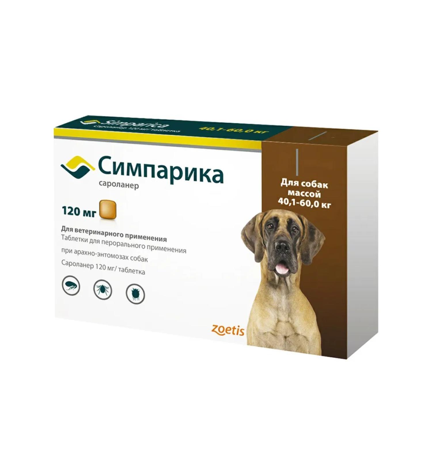 Zoetis Simeparika for dogs 40.1-60 kg (12.2027)