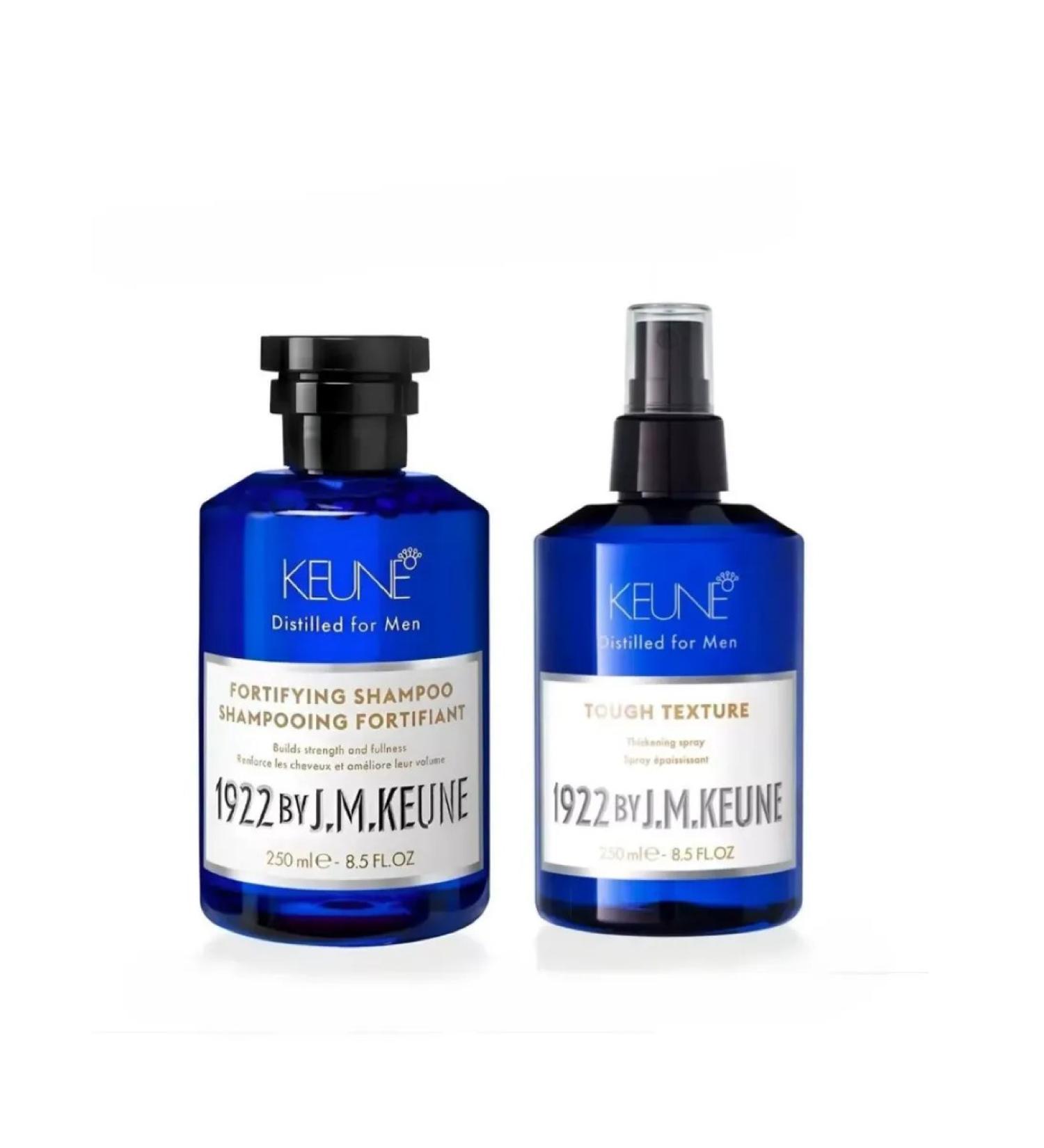 KEUNE Set of strengthening shampoo against falling out and a spray 250 ml - Buy Online on GoSupps.com