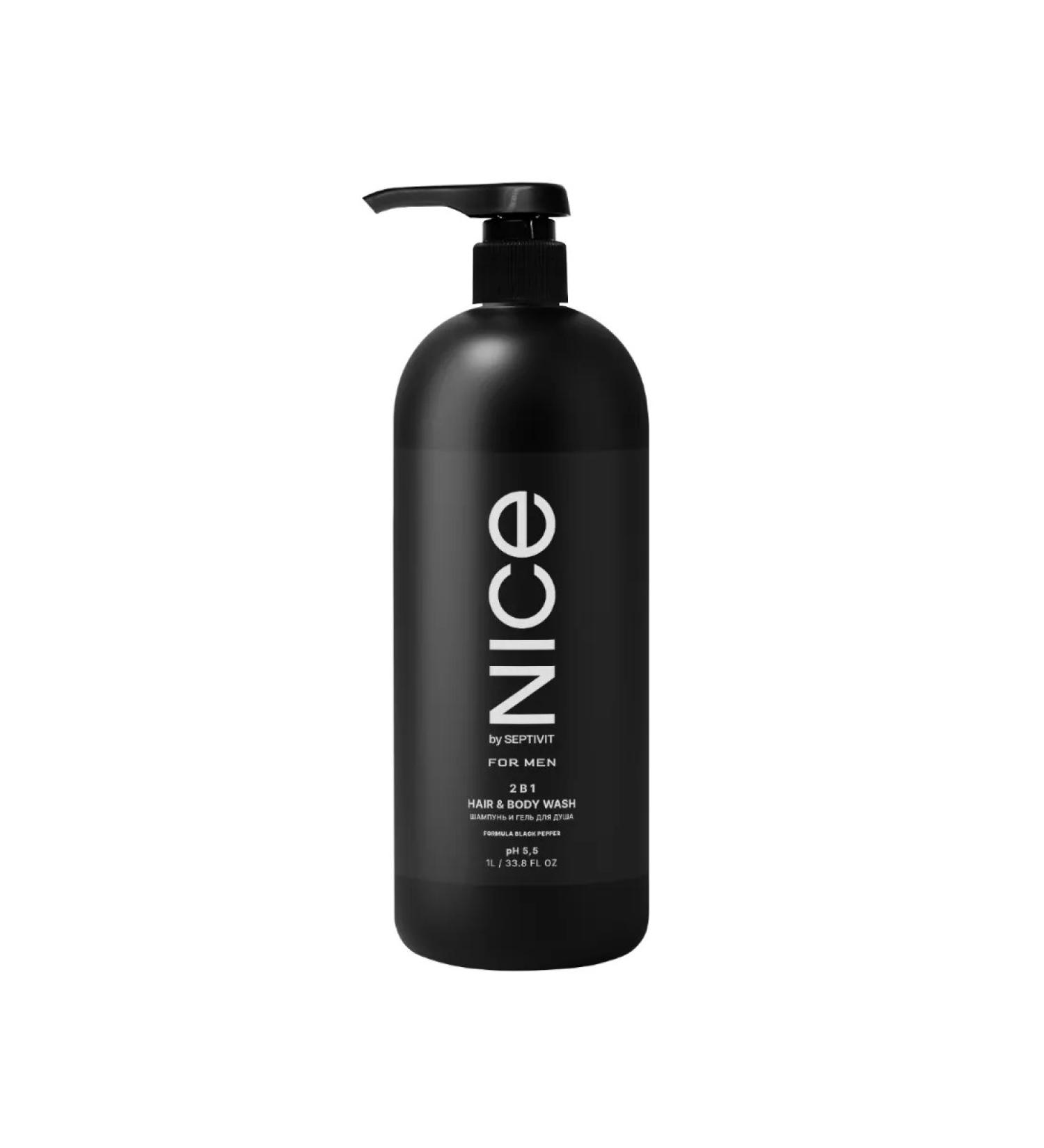 NICE by SEPTIVIT Male hair shampoo 2B1 Black Pepper Nice Pro Line