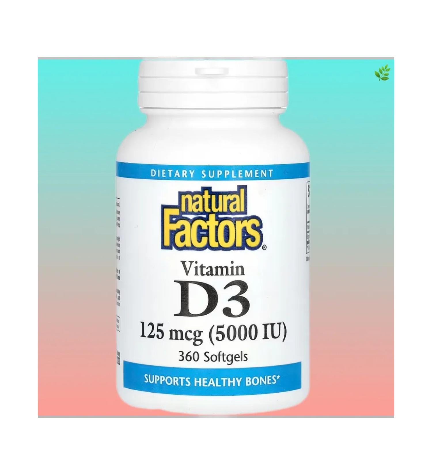 Natural Factors Vitamin D3 125 g (5000 IU) 360 pcs