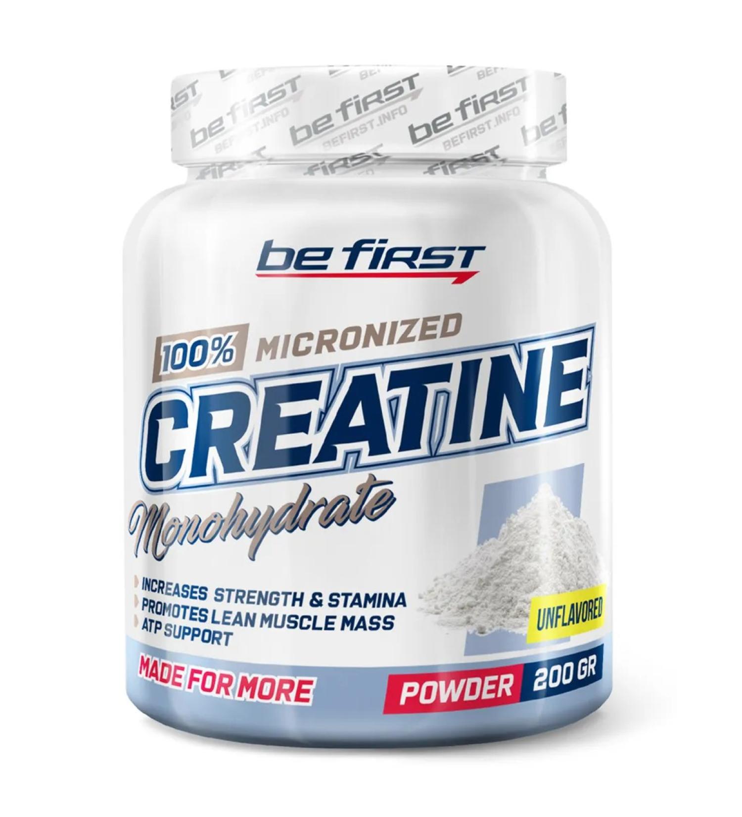 Be First Micronized creatine monohydrate powder 200 grams - Buy Online on GoSupps.com