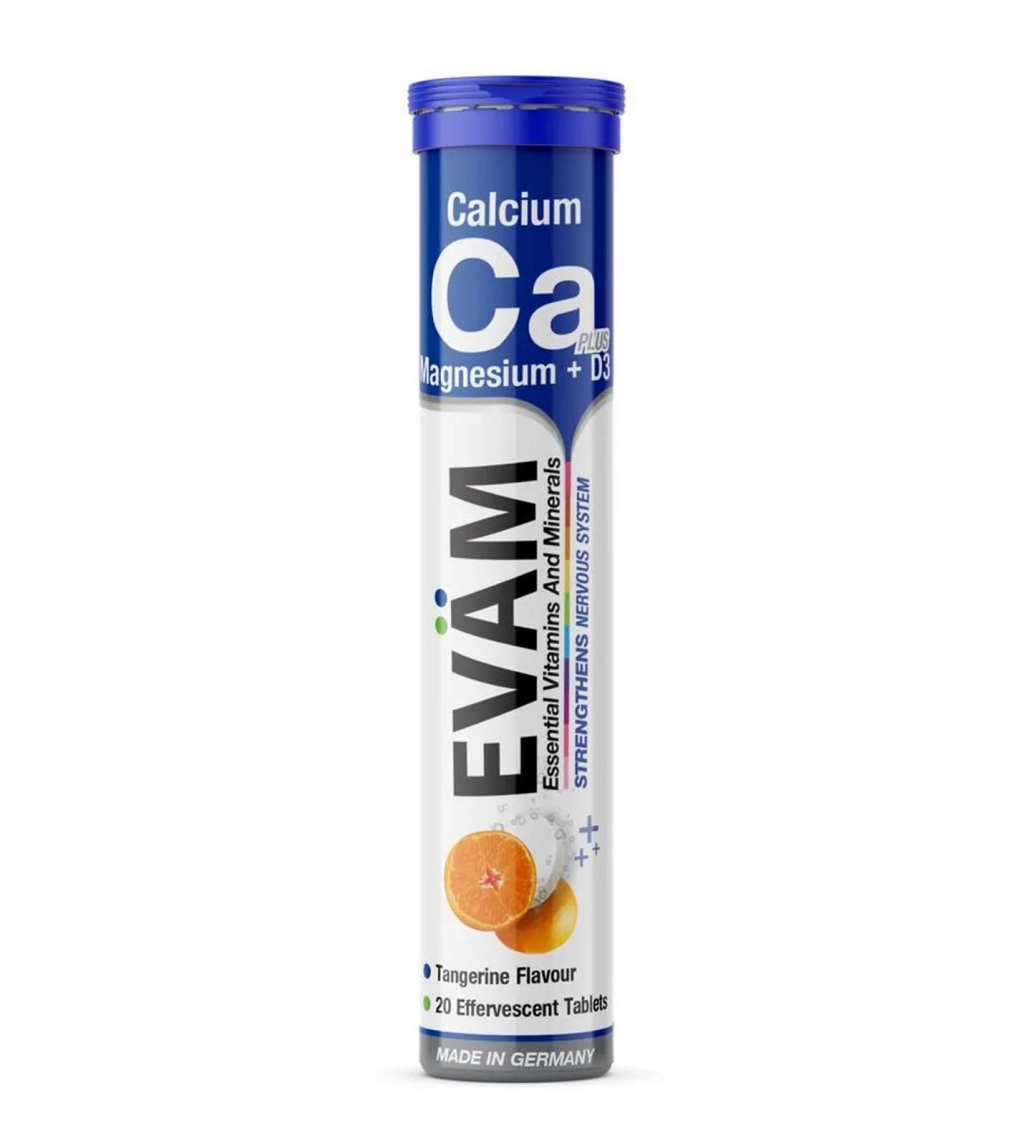 EVAM Calcium CA+Magnesium MG+D3 Spying tablets for immunity 15pcs - Buy Online on GoSupps.com