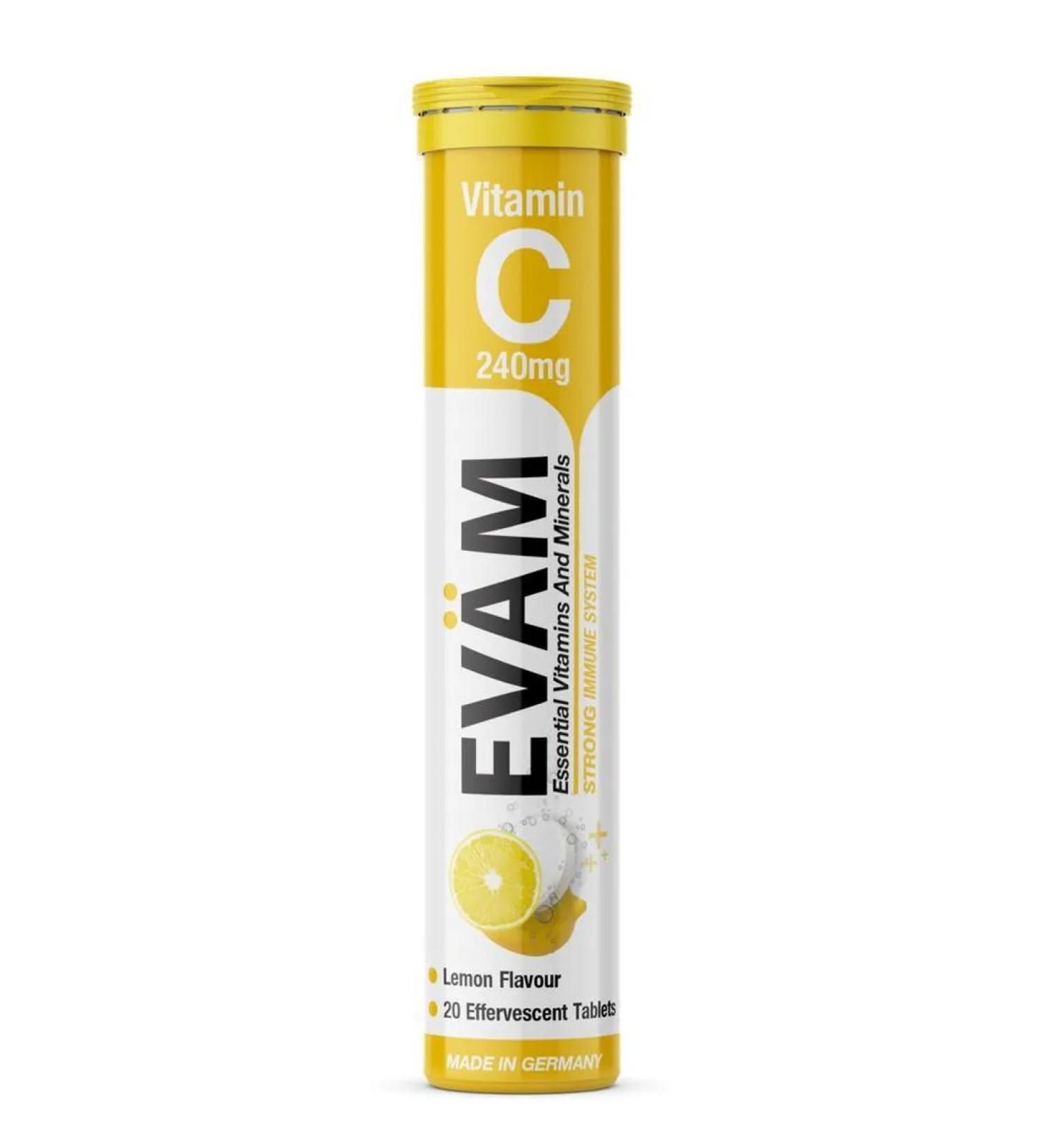 EVAM Vitamin C ascorbic acid 240 mg 20pcs - Buy Online on GoSupps.com