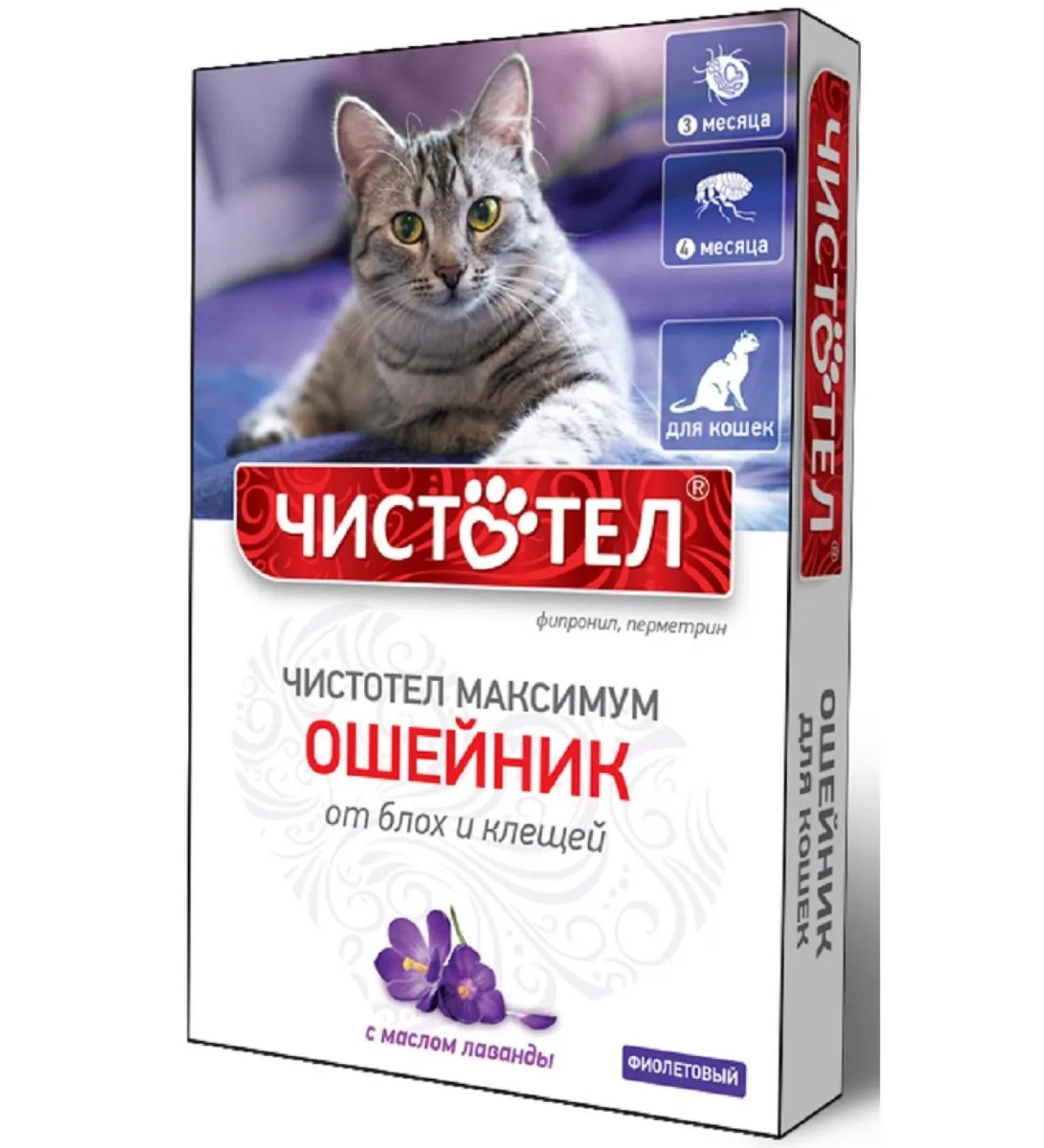 Celandine Belch collar from fleas and ticks purple 40 cm