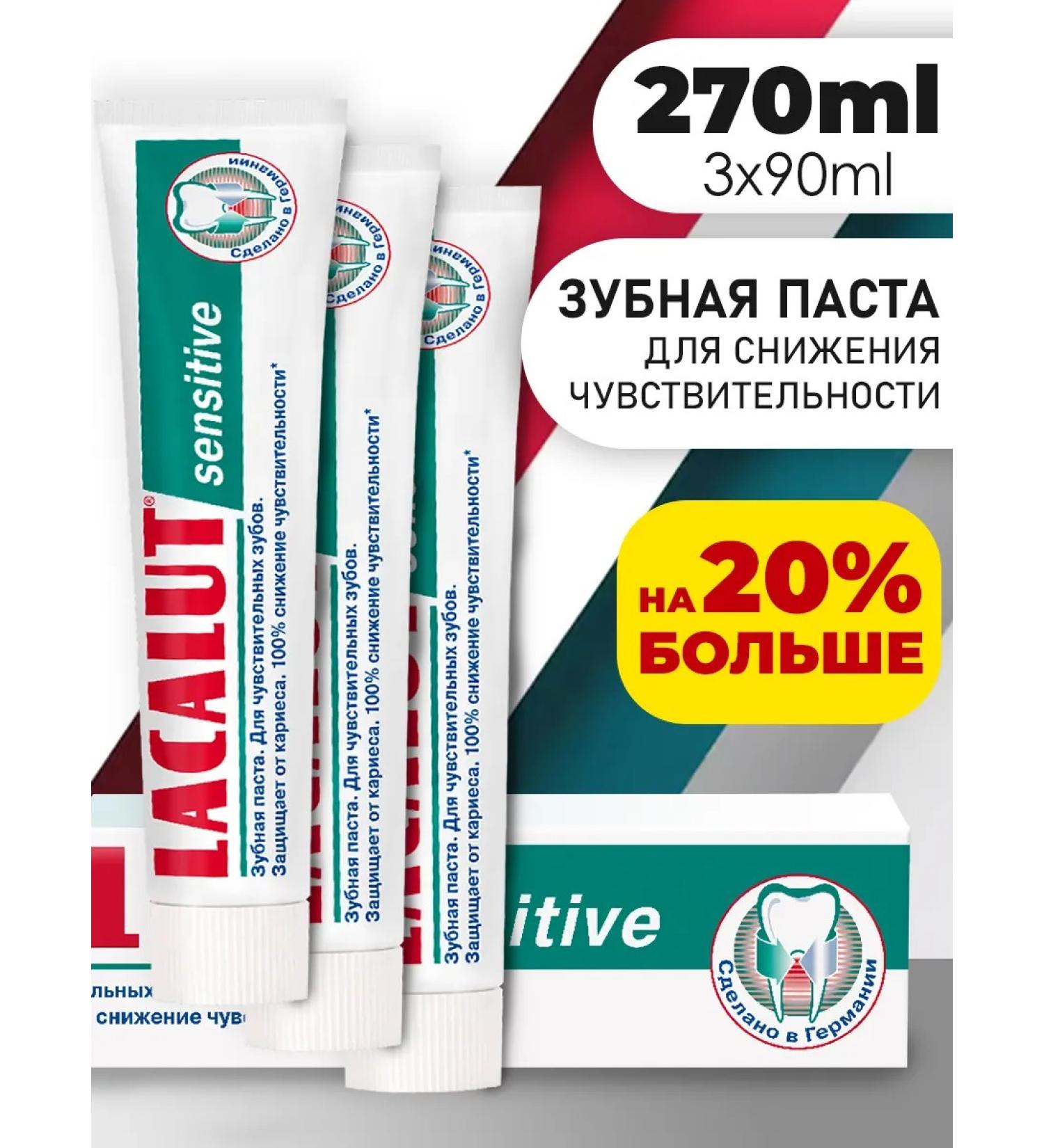 LACALUT Toothpaste to reduce sensitivity 270 ml - Buy Online on GoSupps.com