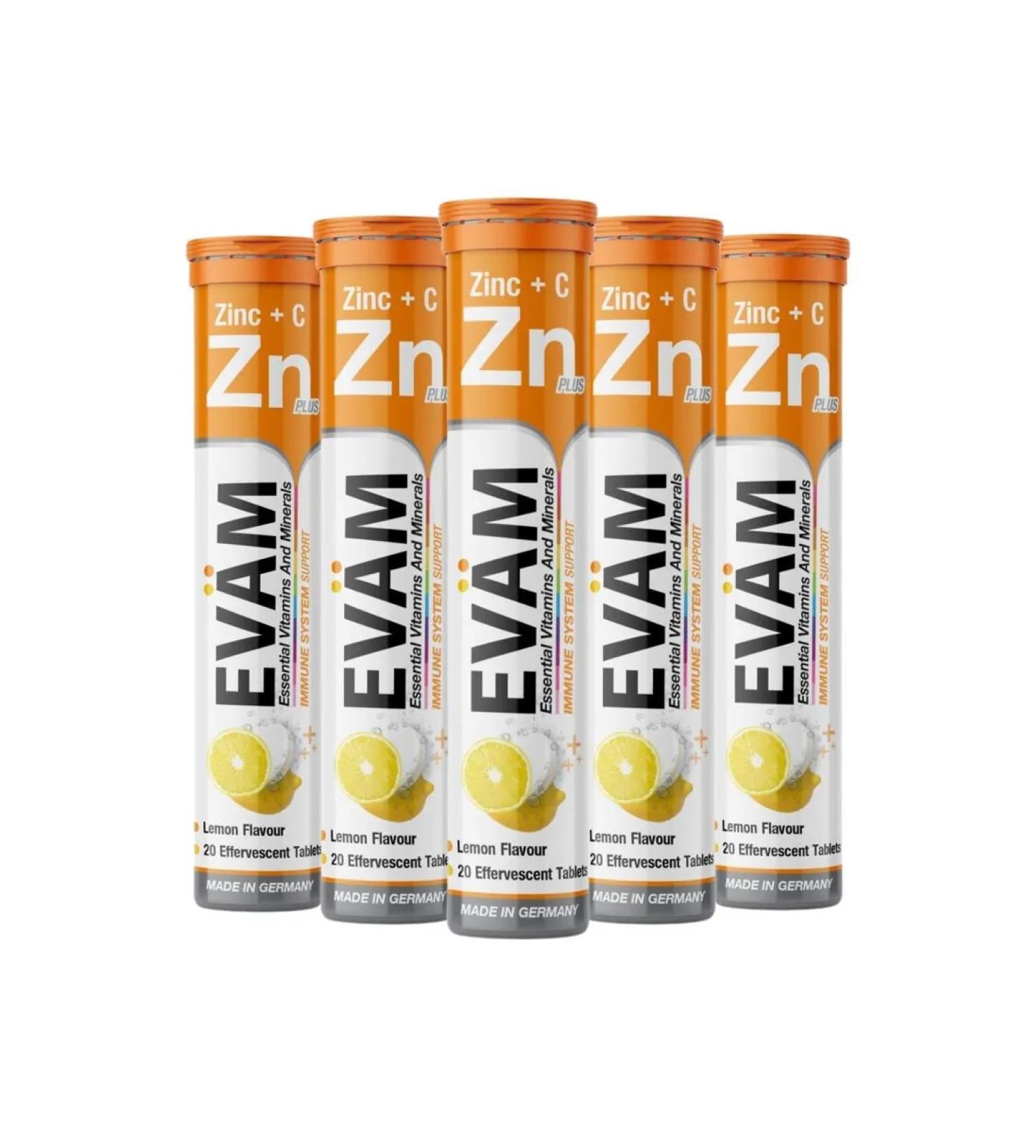EVAM Sawing vitamins Zn+C zinc and ascorbic acid 120 pcs - Buy Online on GoSupps.com