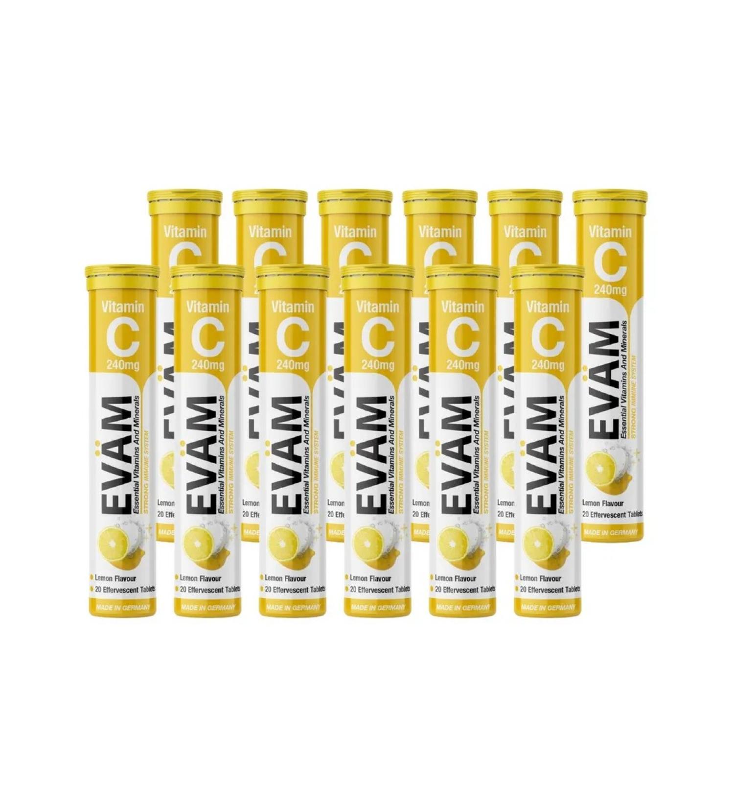 EVAM Vitamin C ascorbic acid 240 mg 240pcs - Buy Online on GoSupps.com