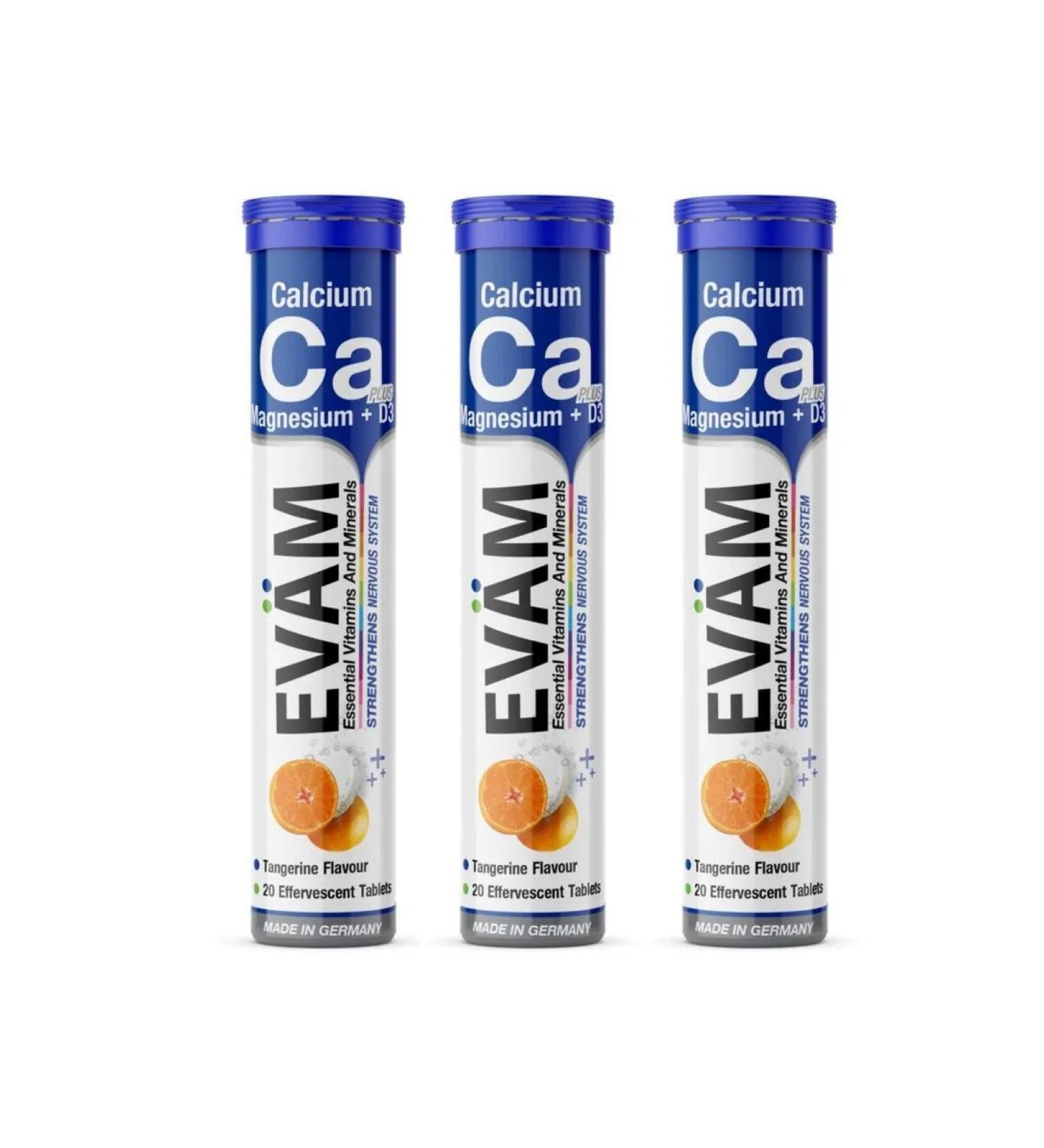 EVAM Calcium CA+Magnesium MG+D3 Spying tablets for immunity 45pcs - Buy Online on GoSupps.com
