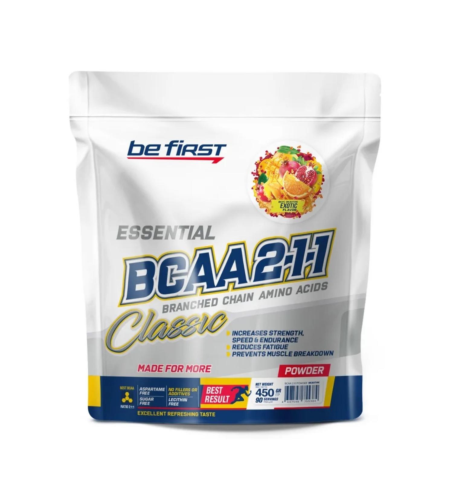 Be First BCAA BCAA 2 1 1 Powder 450 g exotic