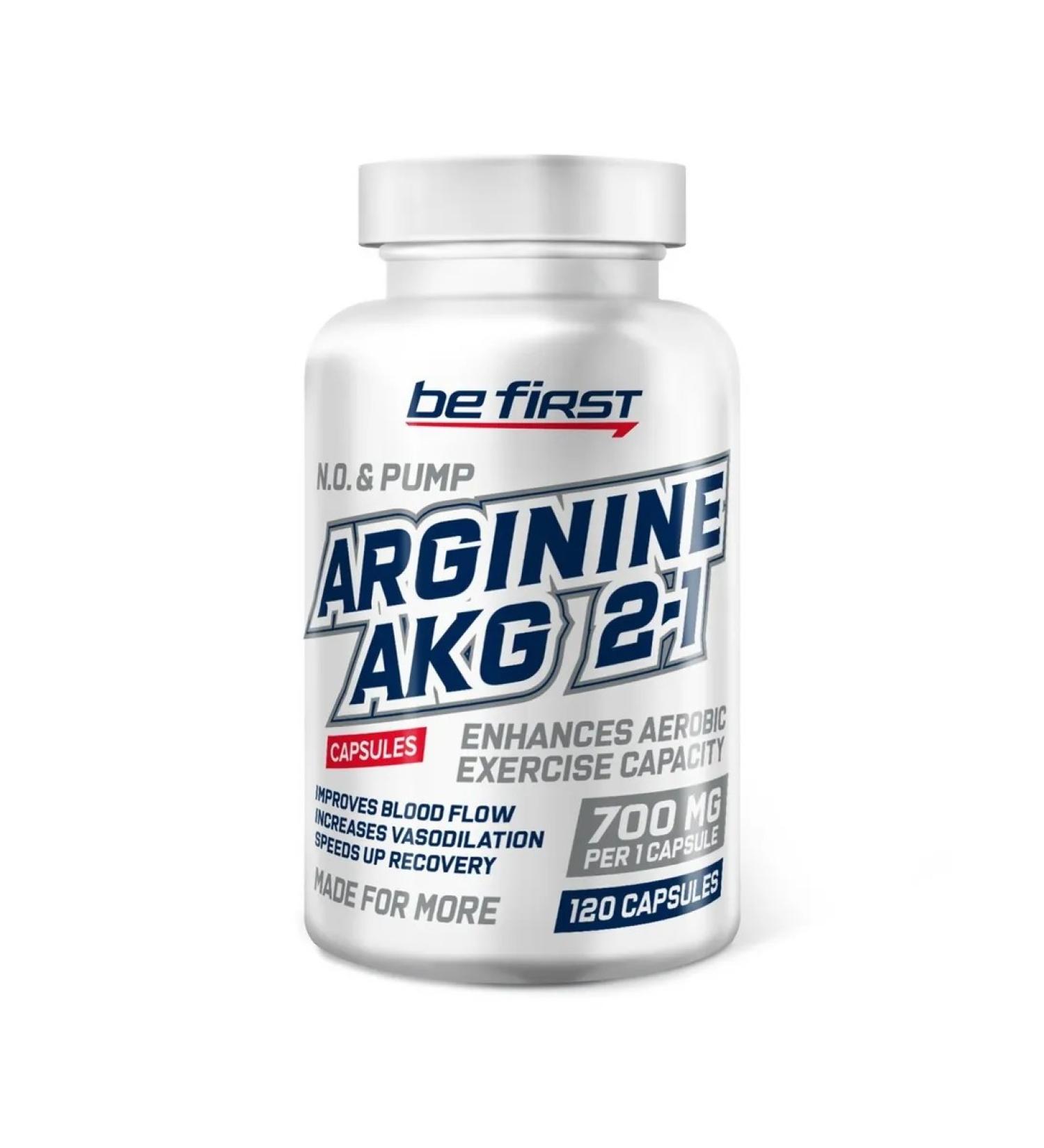 Be First Arginine Alfa-Ketoglutarata AAKG Capsules 120 caps