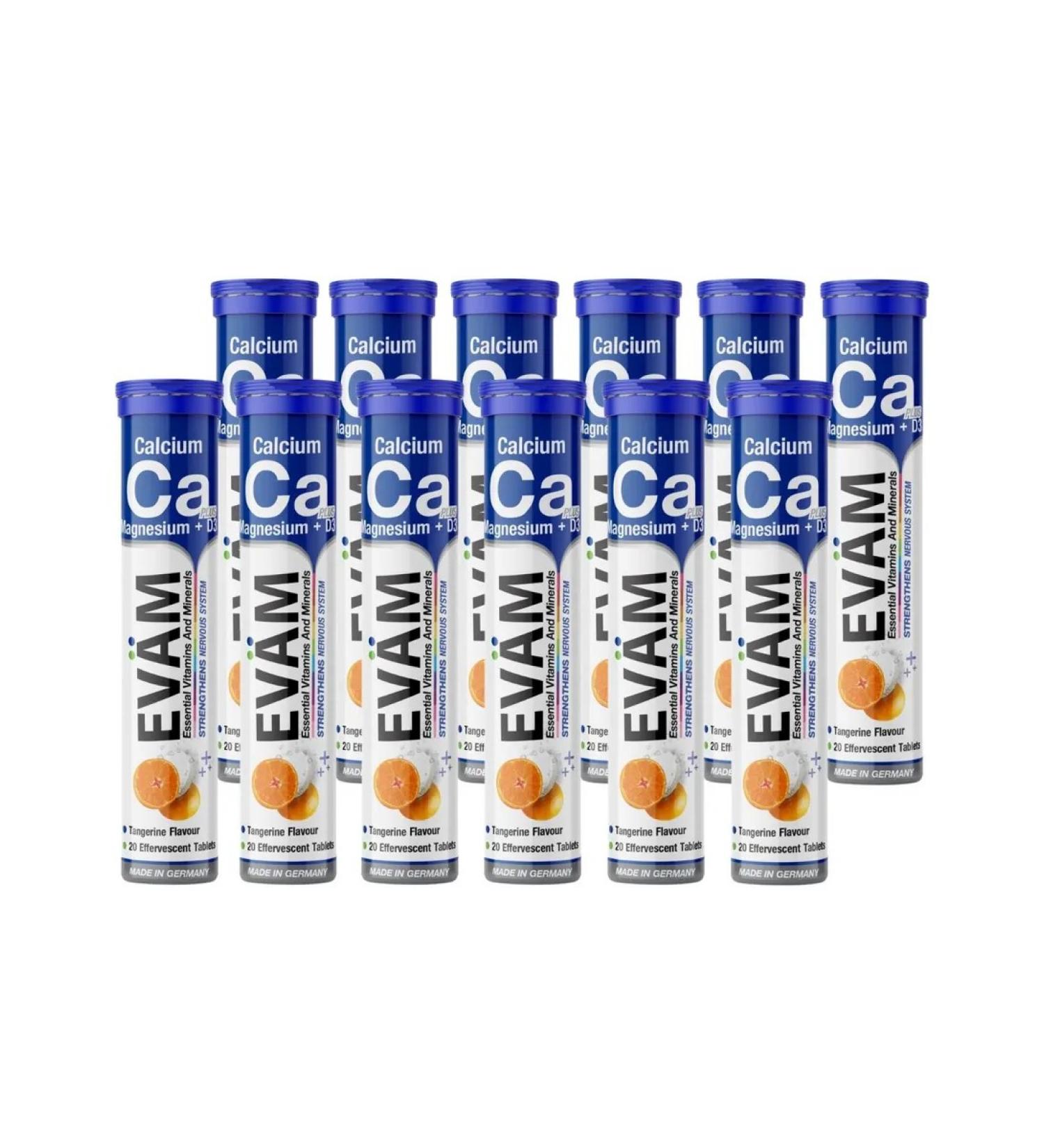 EVAM Calcium CA+Magnesium MG+D3 Spying tablets for immunity240pcs